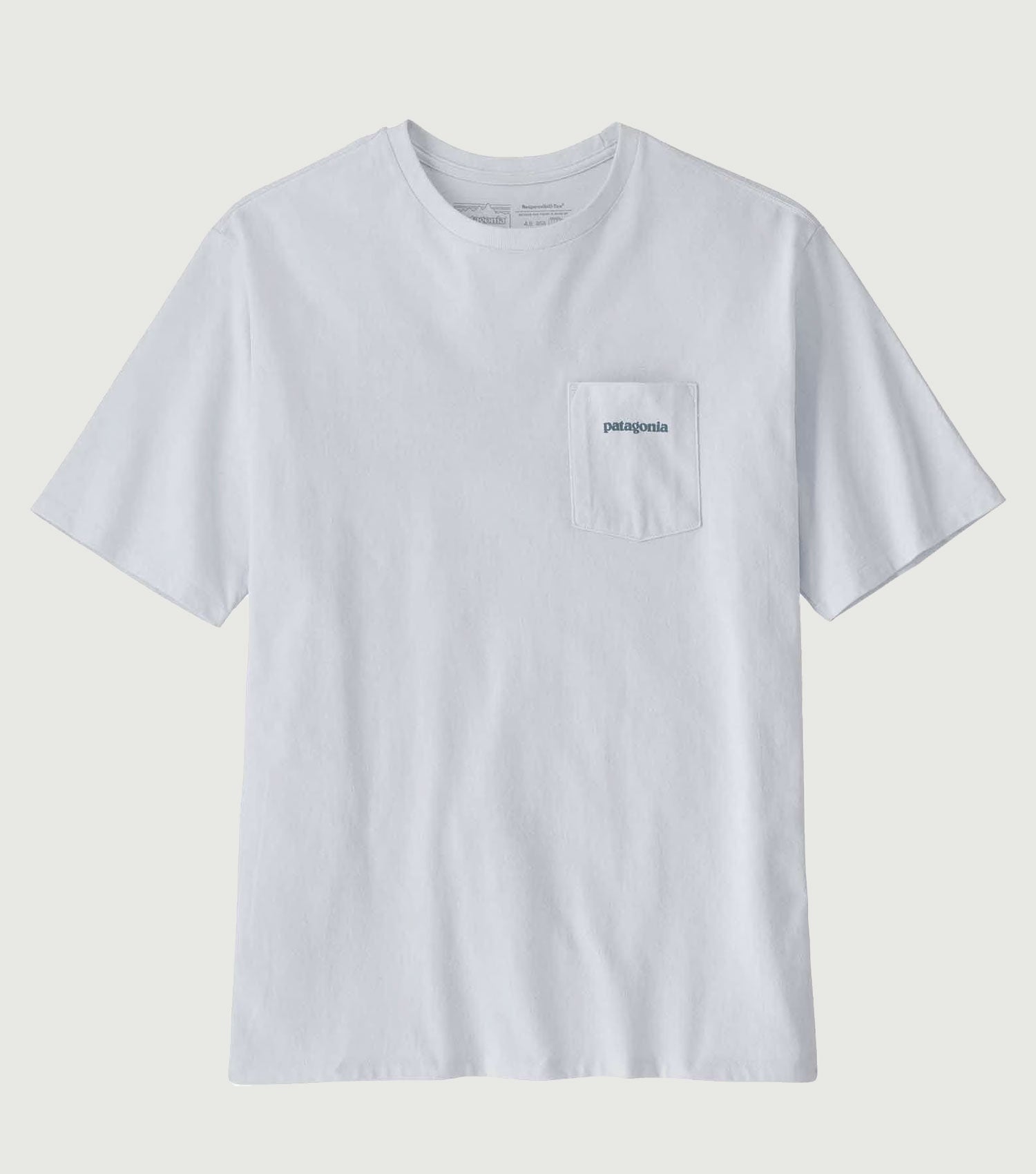 Men's Boardshort Logo Pocket Responsibili-Tee White - Patagonia