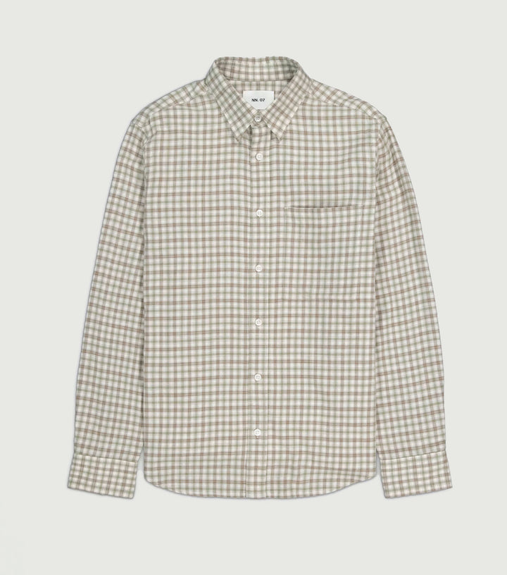 Cohen Cotton Shirt Moss Check 5202 - NN.07