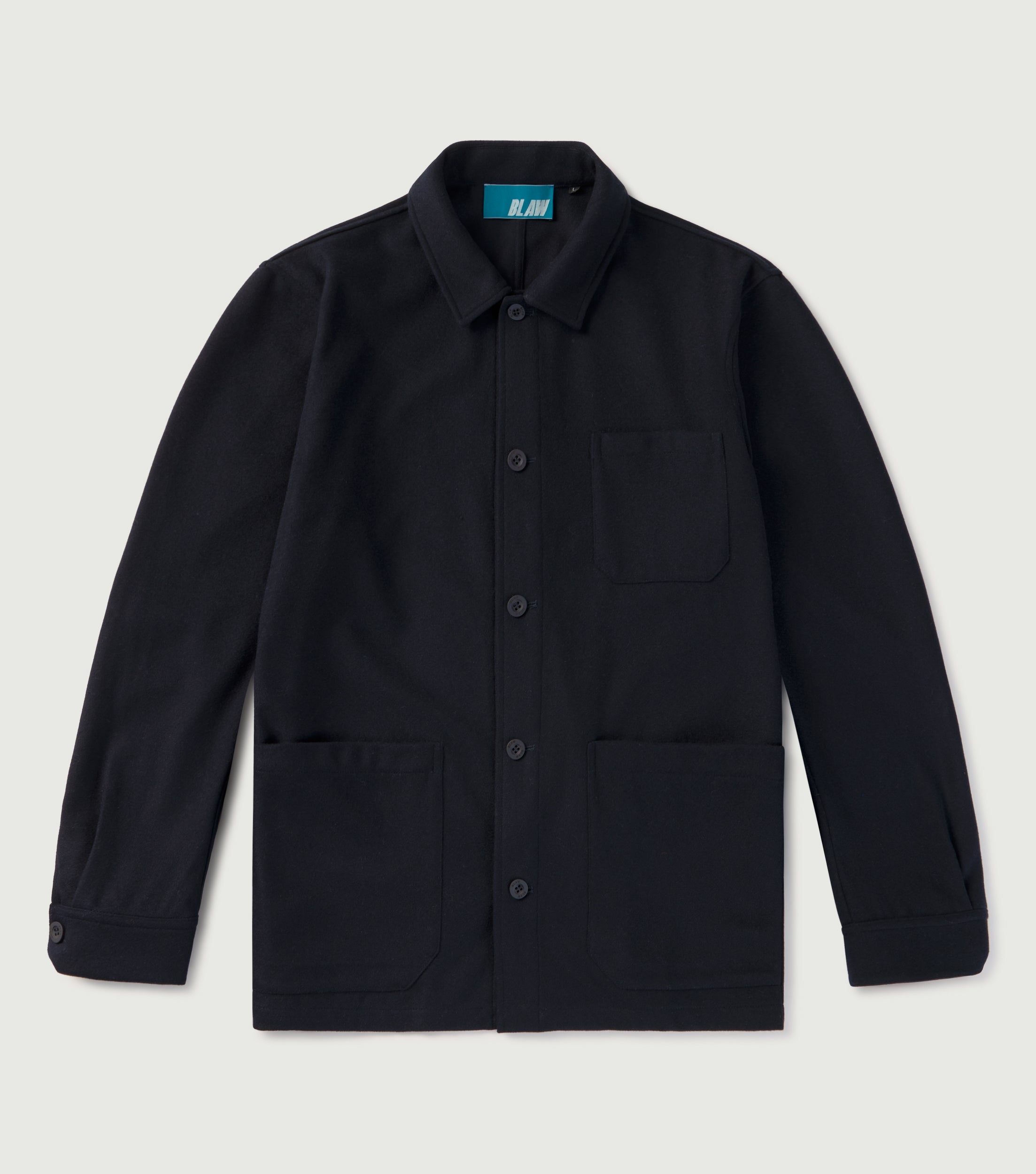 Wool Worker Overshirt Night - BLAW