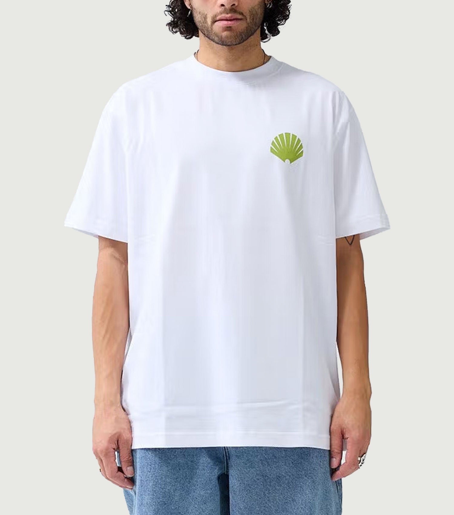 Logo Tee White/Green N - New Amsterdam Surf Association