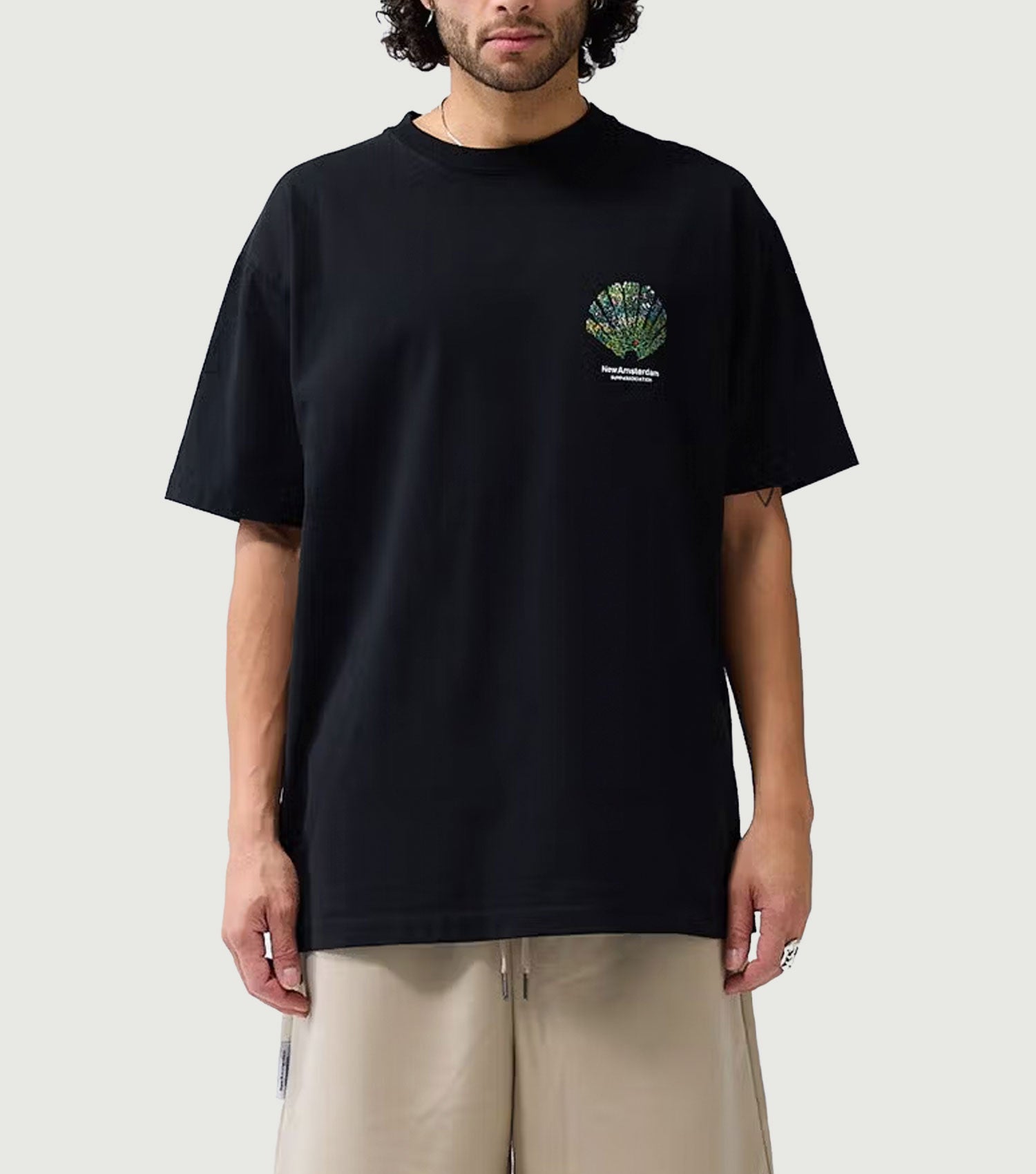 Tall Grass Tee Black - New Amsterdam Surf Association