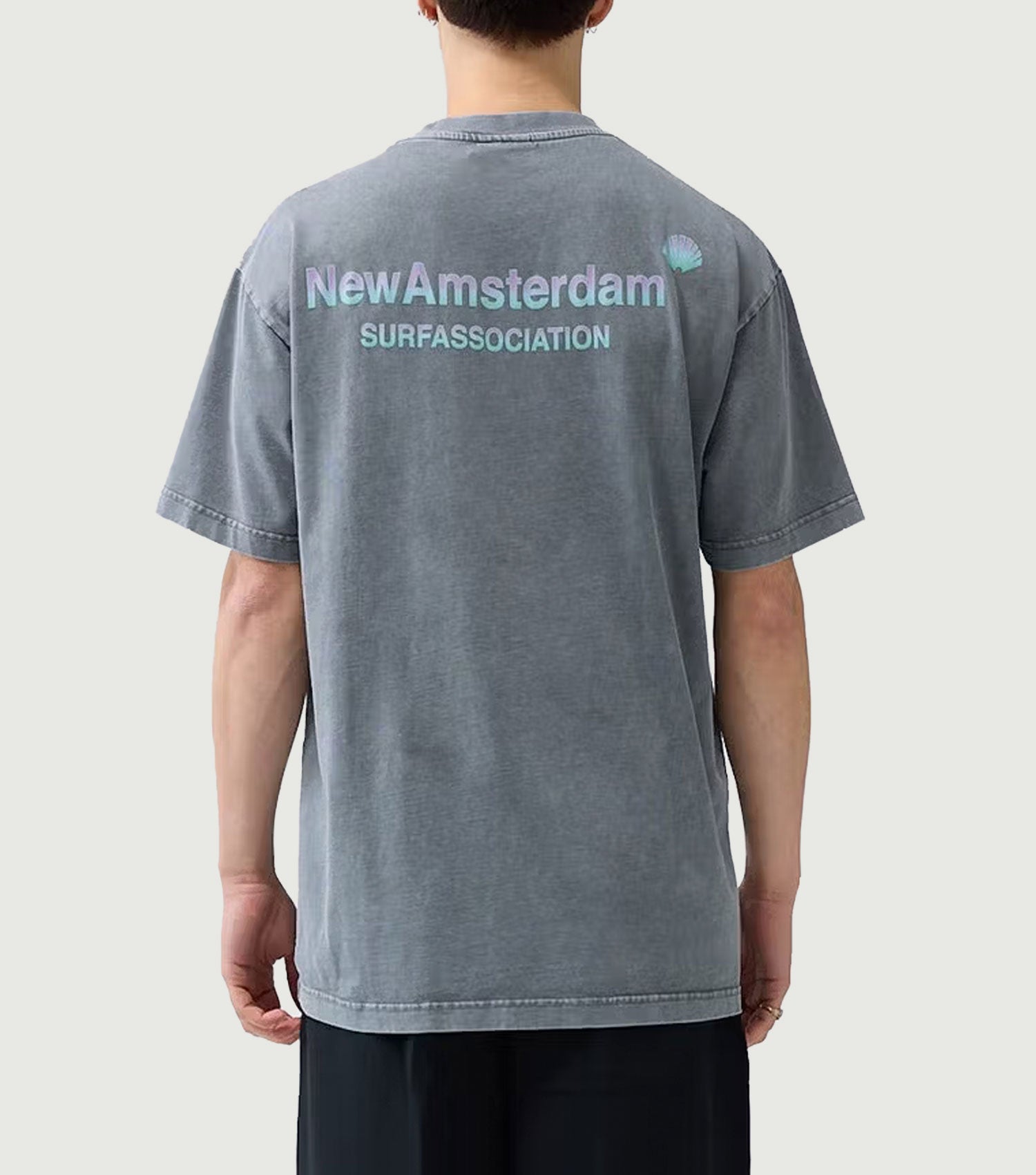 Logo Tee Grey - New Amsterdam Surf Association