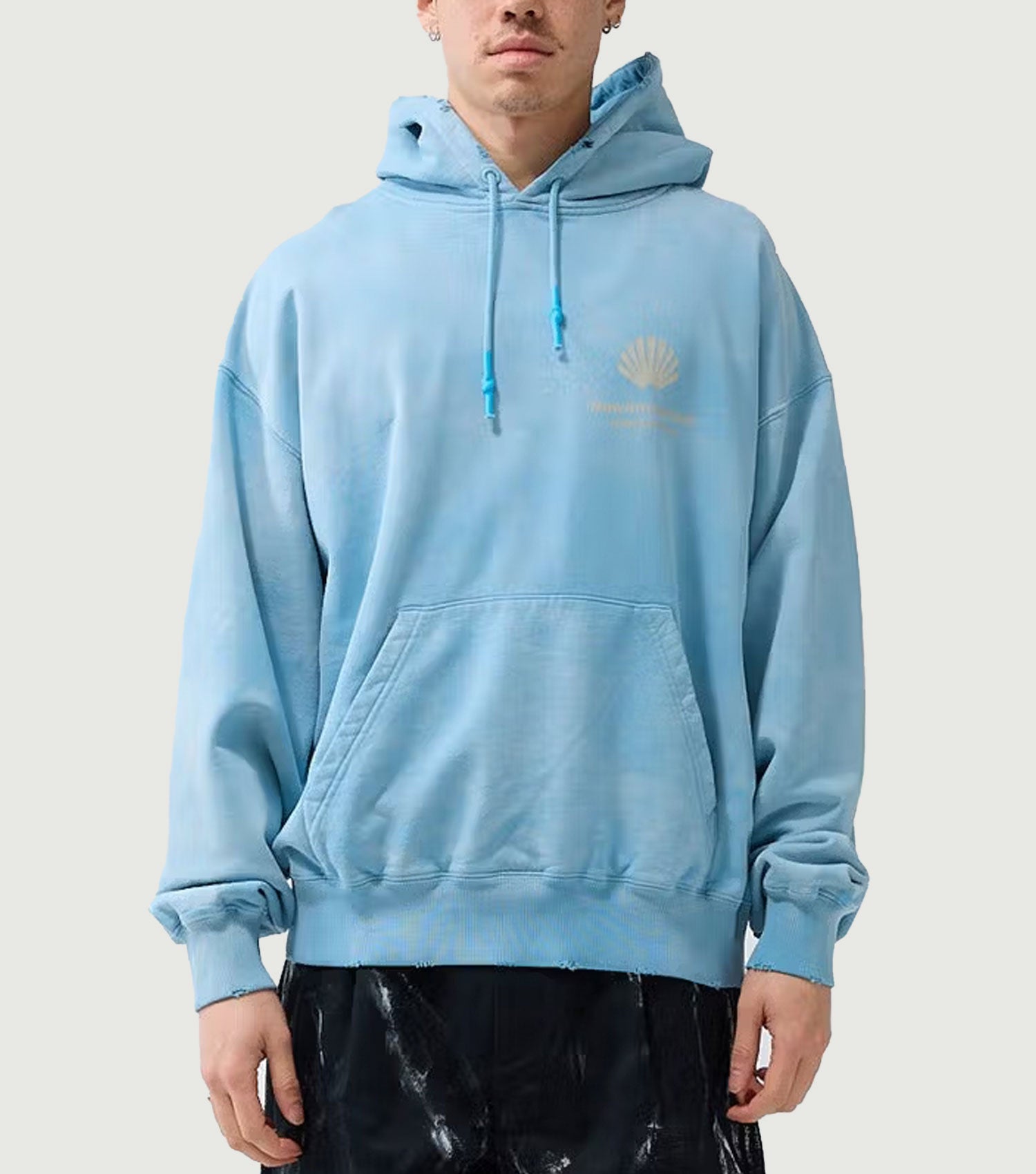 Logo Hoodie Sweater Washed Blue - New Amsterdam Surf Association