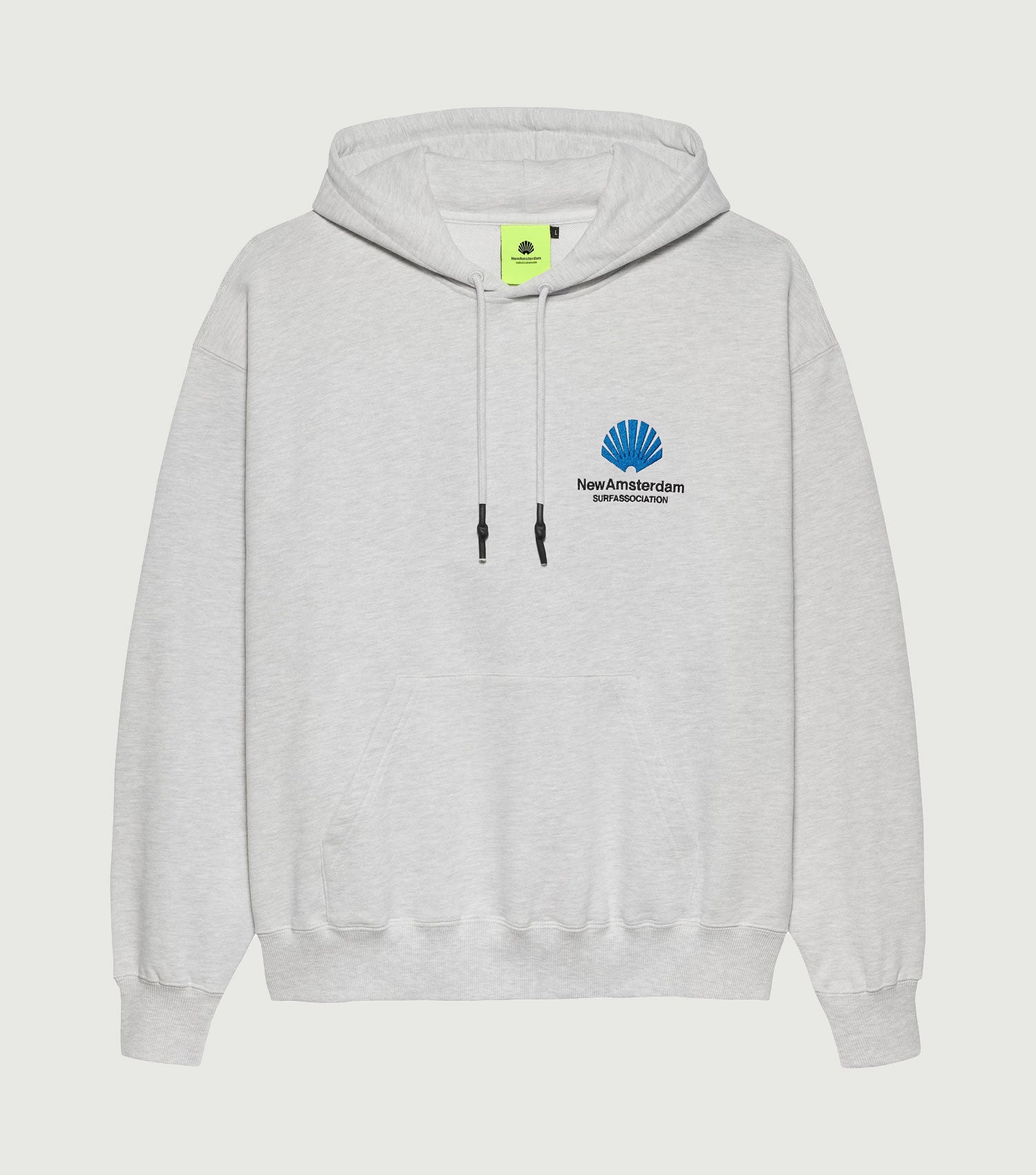 Logo Hoodie Sweater Grey Melange - New Amsterdam Surf Association