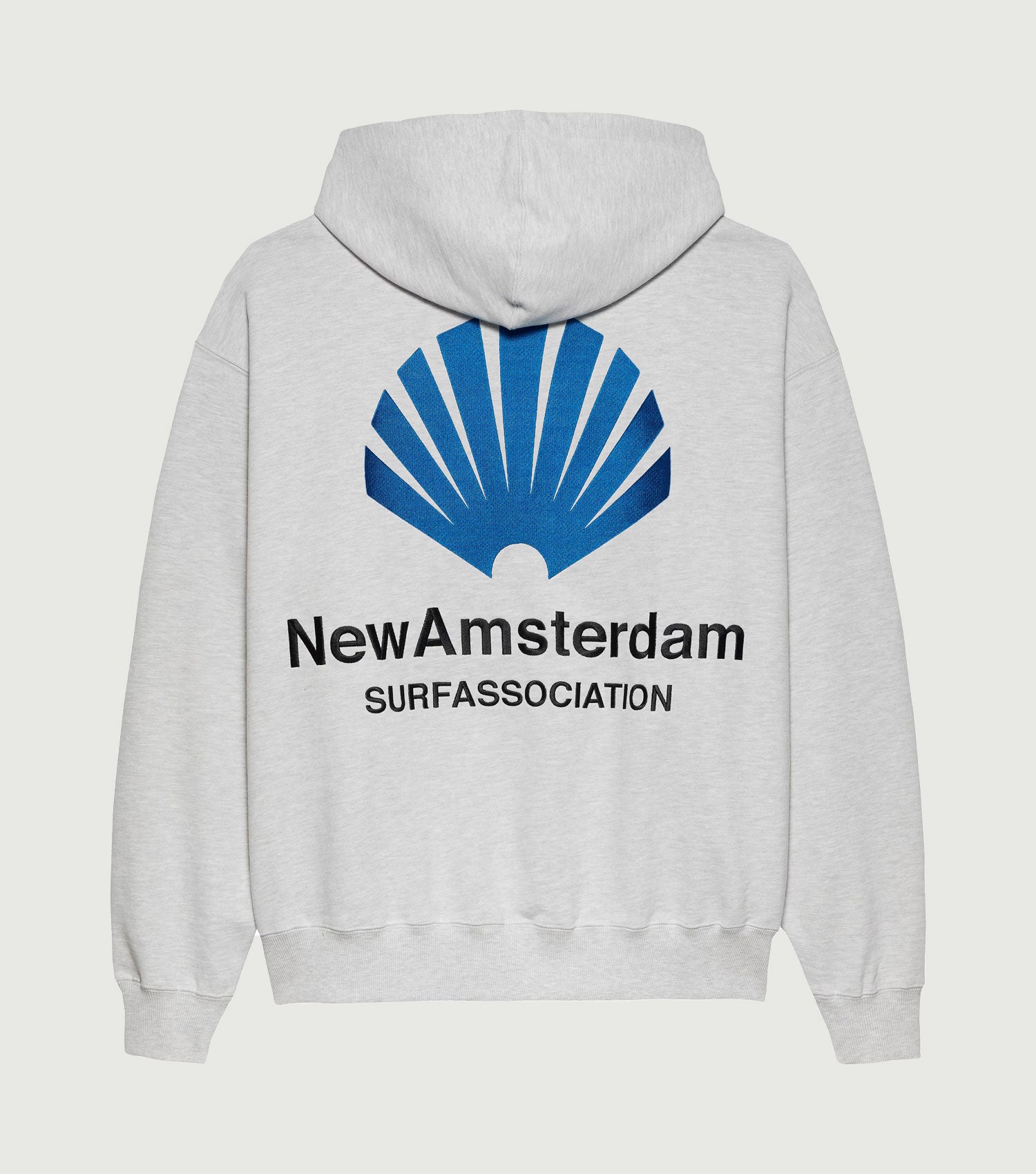 Logo Hoodie Sweater Grey Melange - New Amsterdam Surf Association