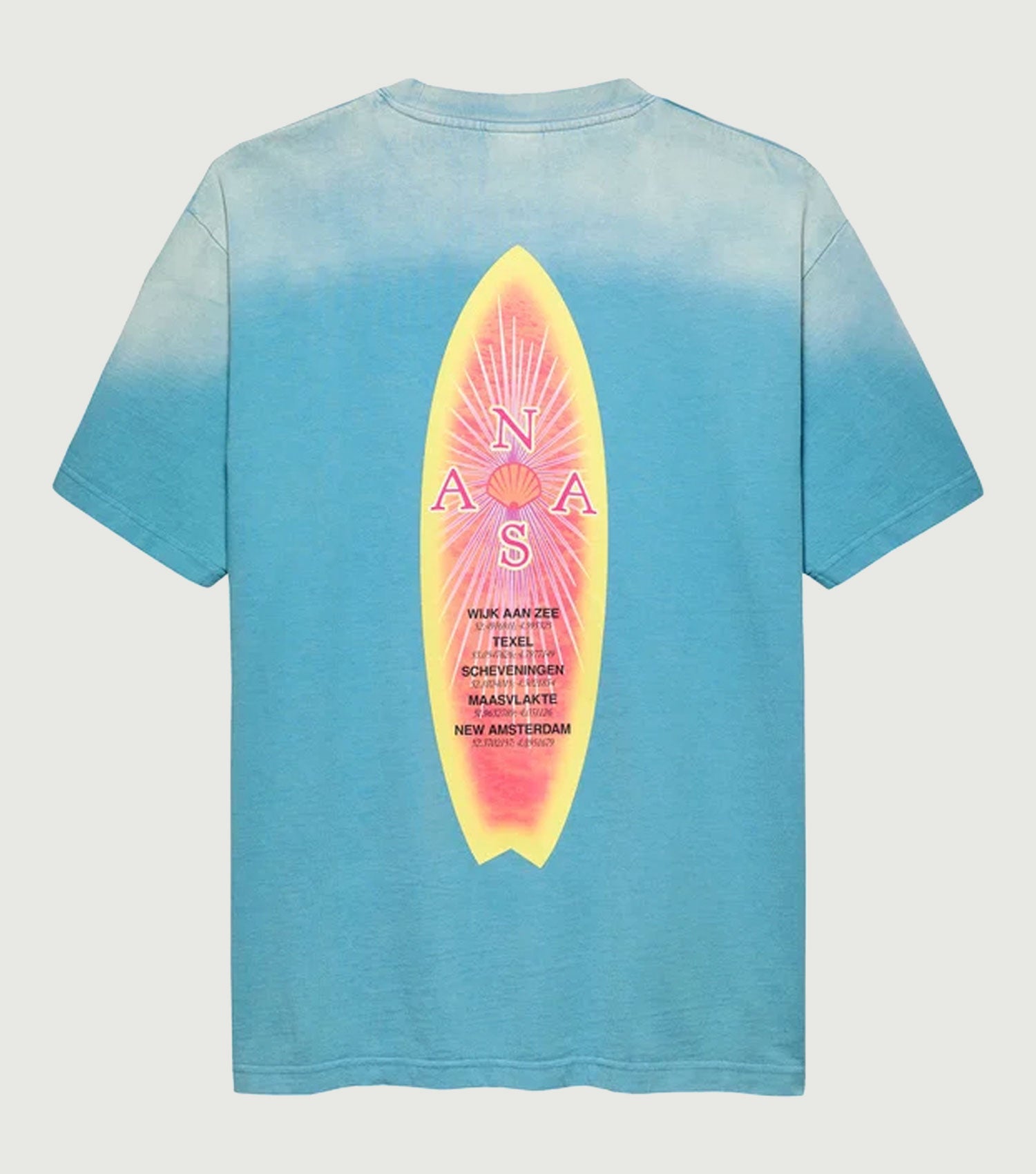 Surfboard Tee Washed Blue - New Amsterdam Surf Association