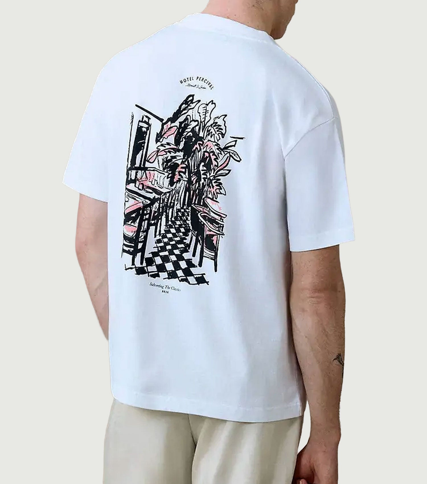 Hotel Bistro Oversized T Shirt | Organic Cotton White - Percival