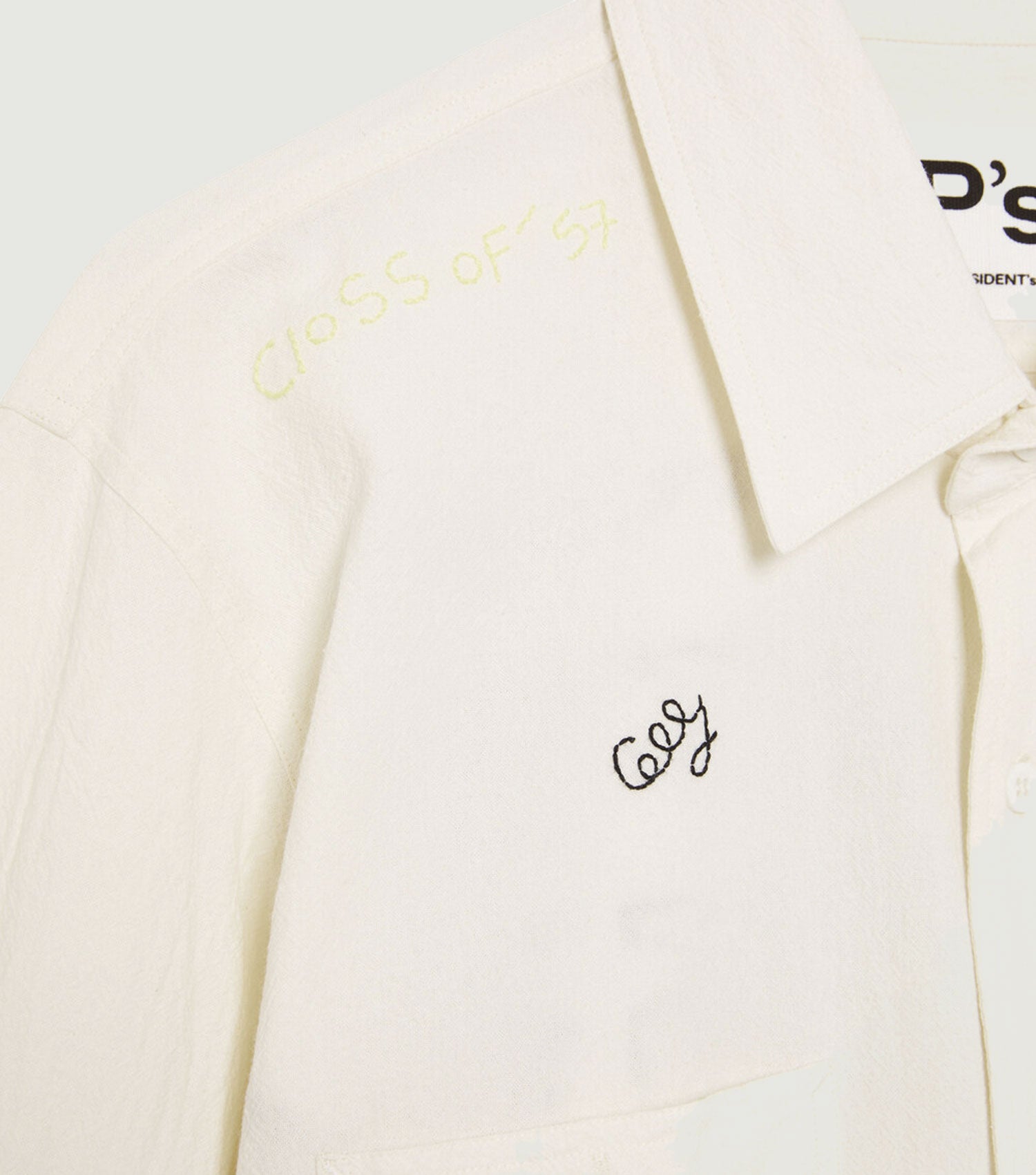 Shirt Kansas Cotton embroidery Washed White - President's