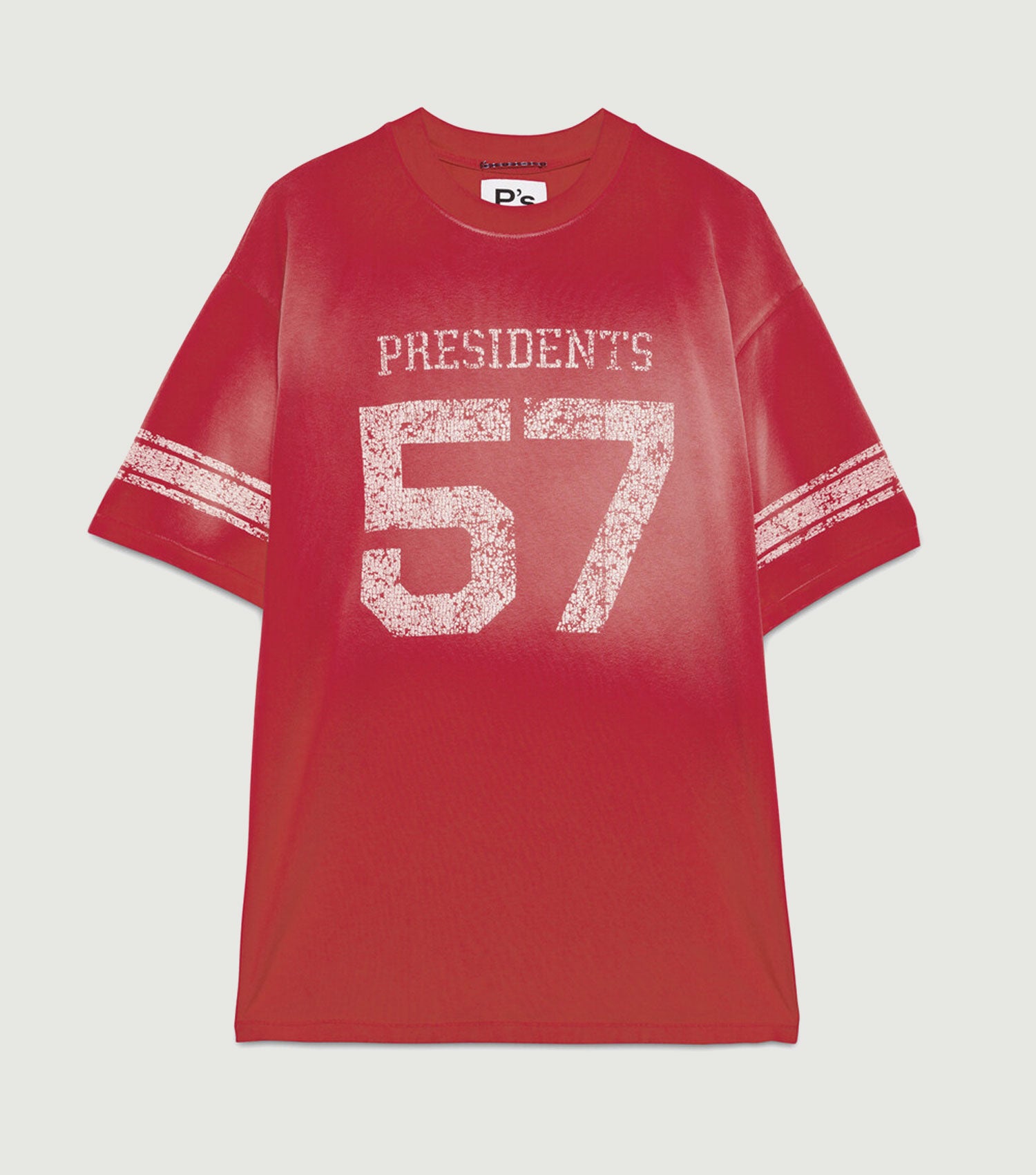 T-Shirt Varsity 57 Jersey Sun Fade Vintage Red - President's