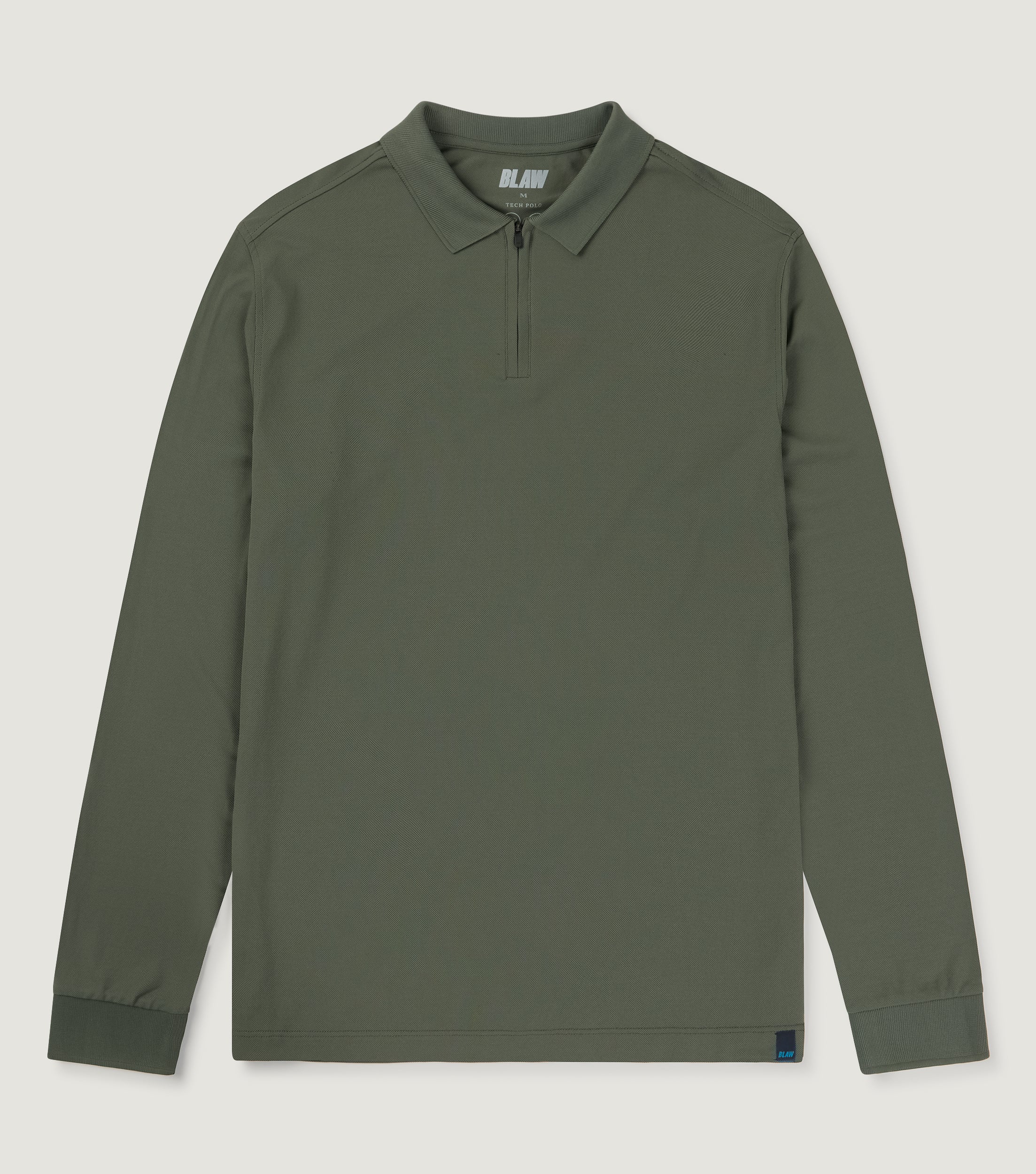 Tech Long Sleeve Polo Army - BLAW