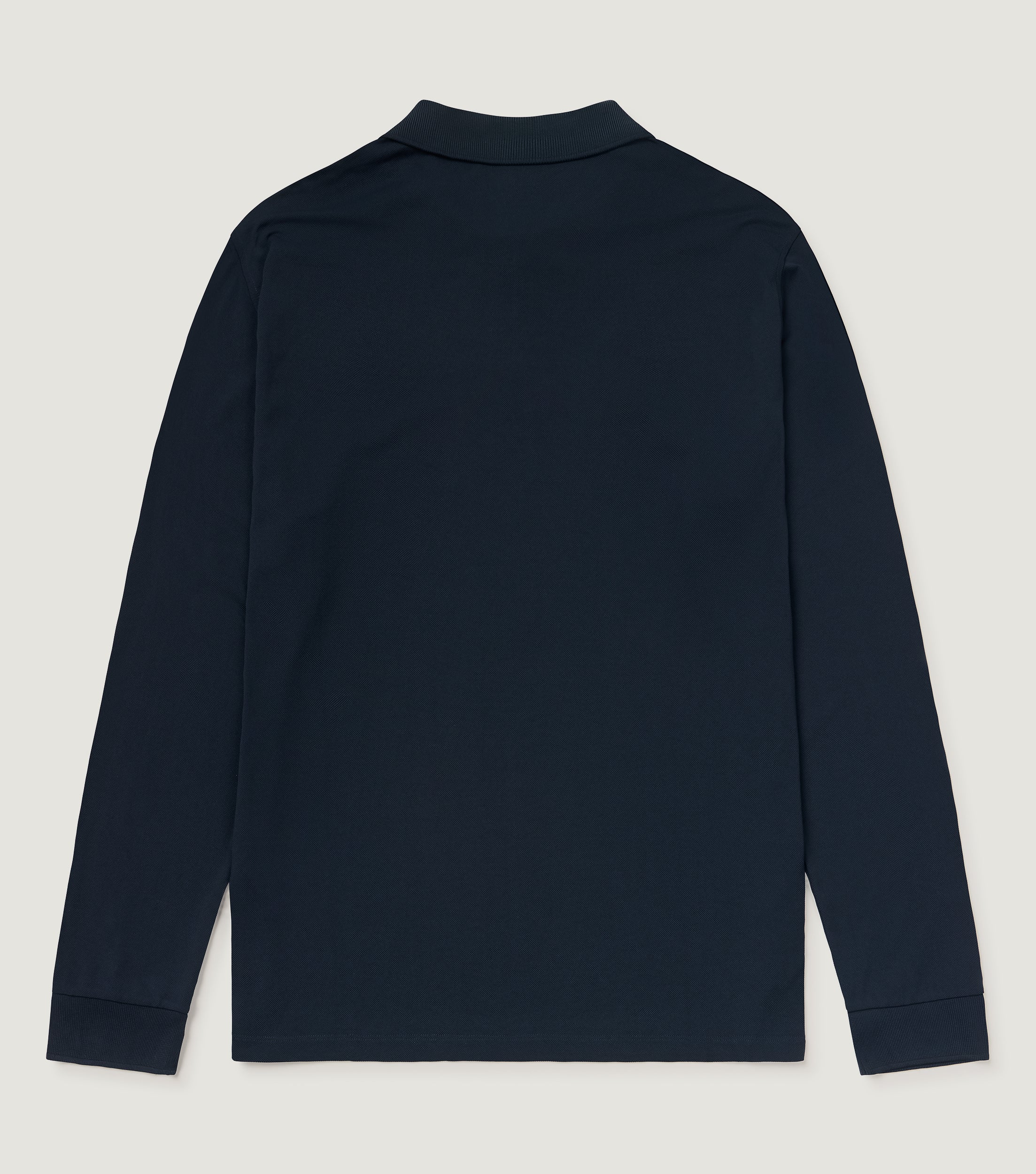 Tech Long Sleeve Polo Navy - BLAW