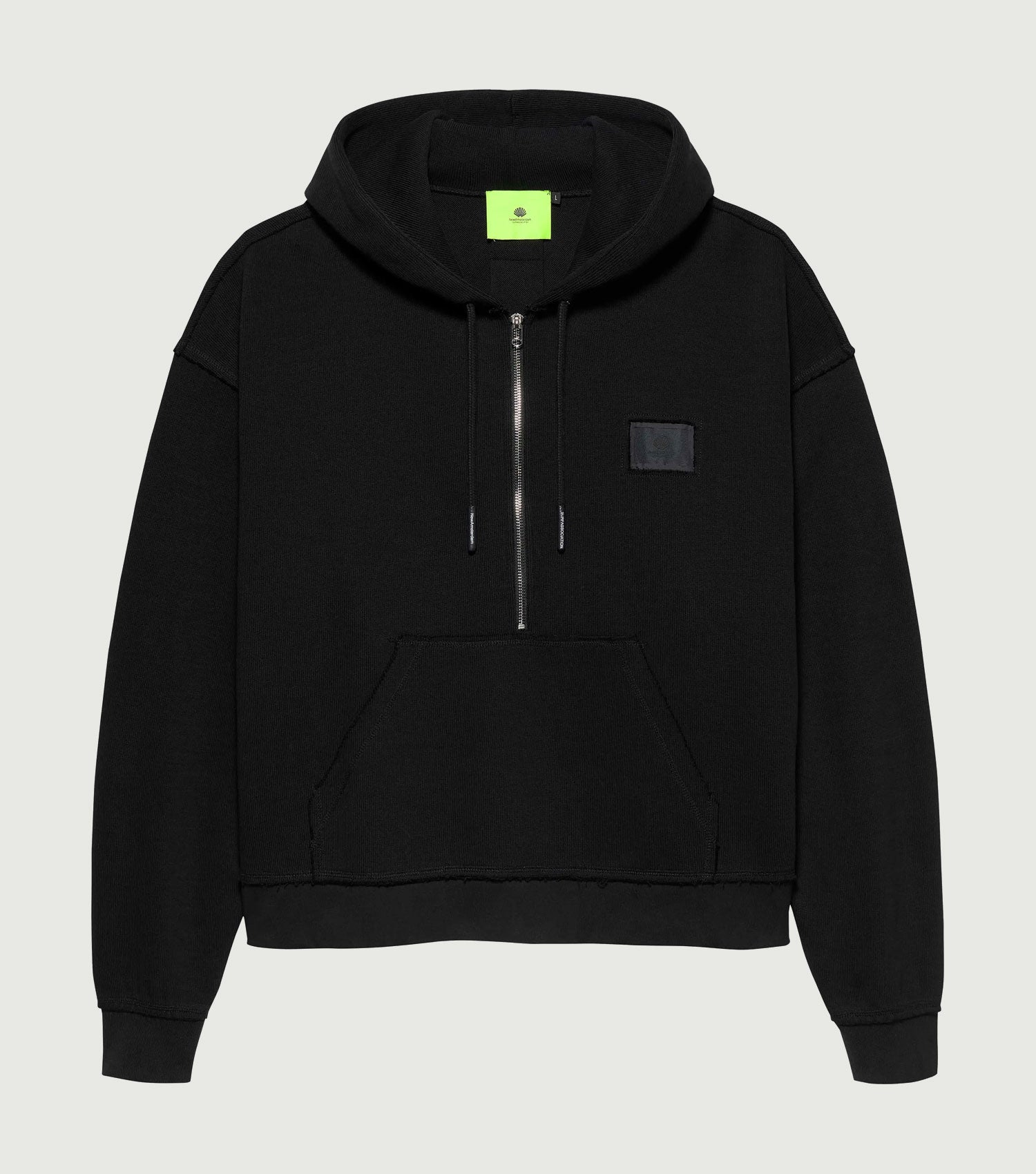 Half Zip Hoodie Black - New Amsterdam Surf Association