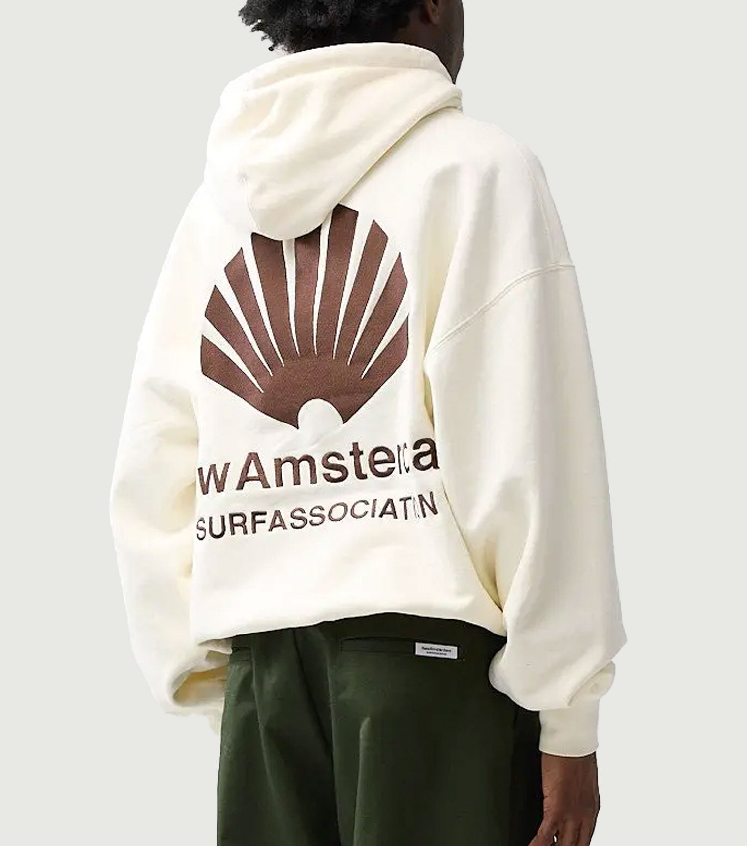 Logo Hoodie Bone/Potting Soil - New Amsterdam Surf Association