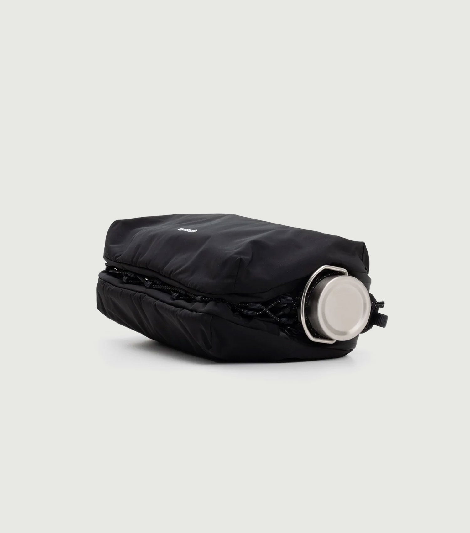 Bottle Sacoche Large Black Tech Sateen - Topologie