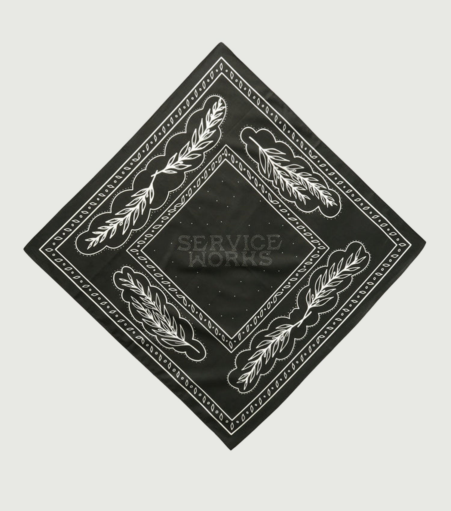 Olive Branch Bandanna Black - ServiceWorks