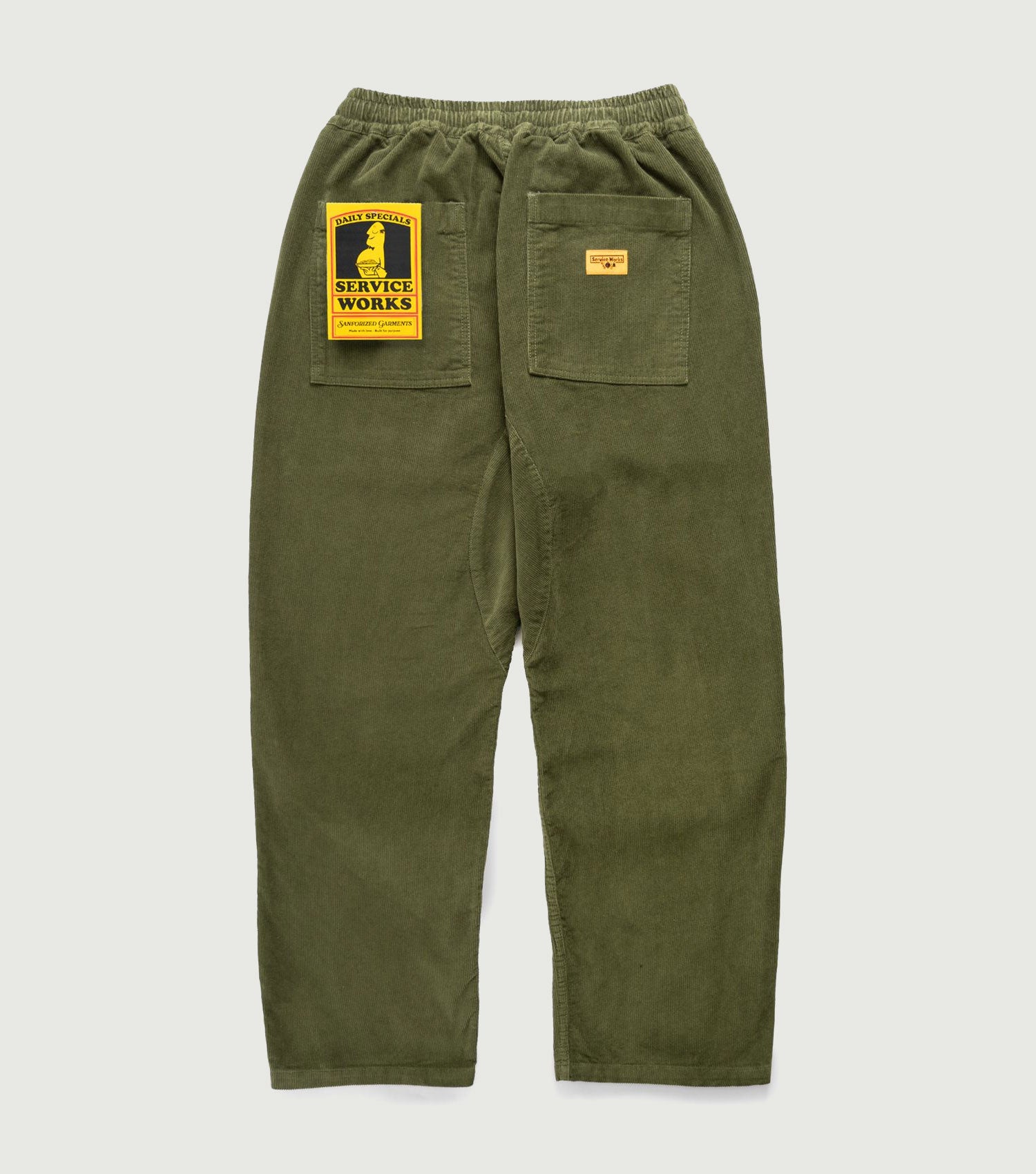 Corduroy Chef Pant Olive - ServiceWorks