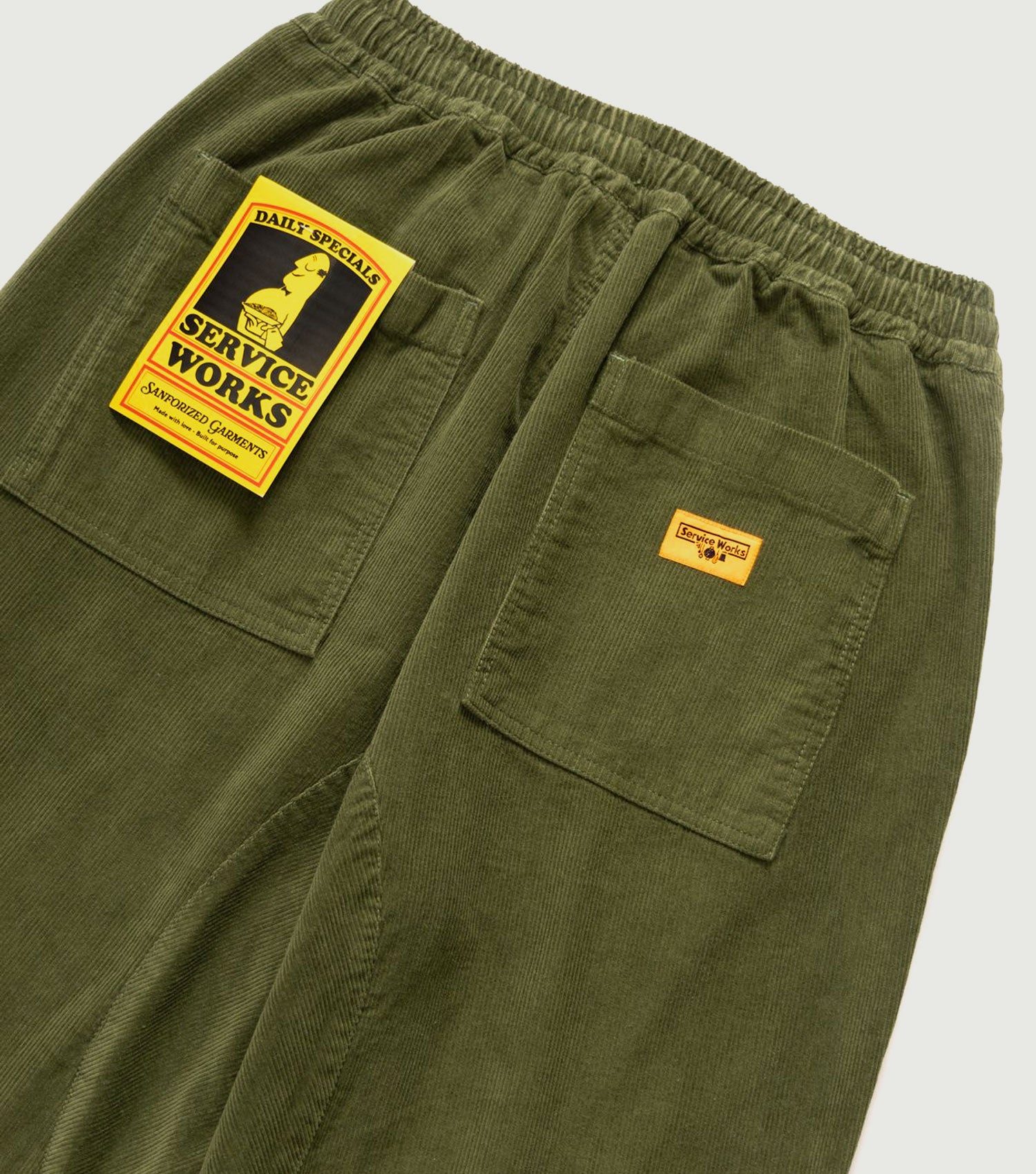 Corduroy Chef Pant Olive - ServiceWorks