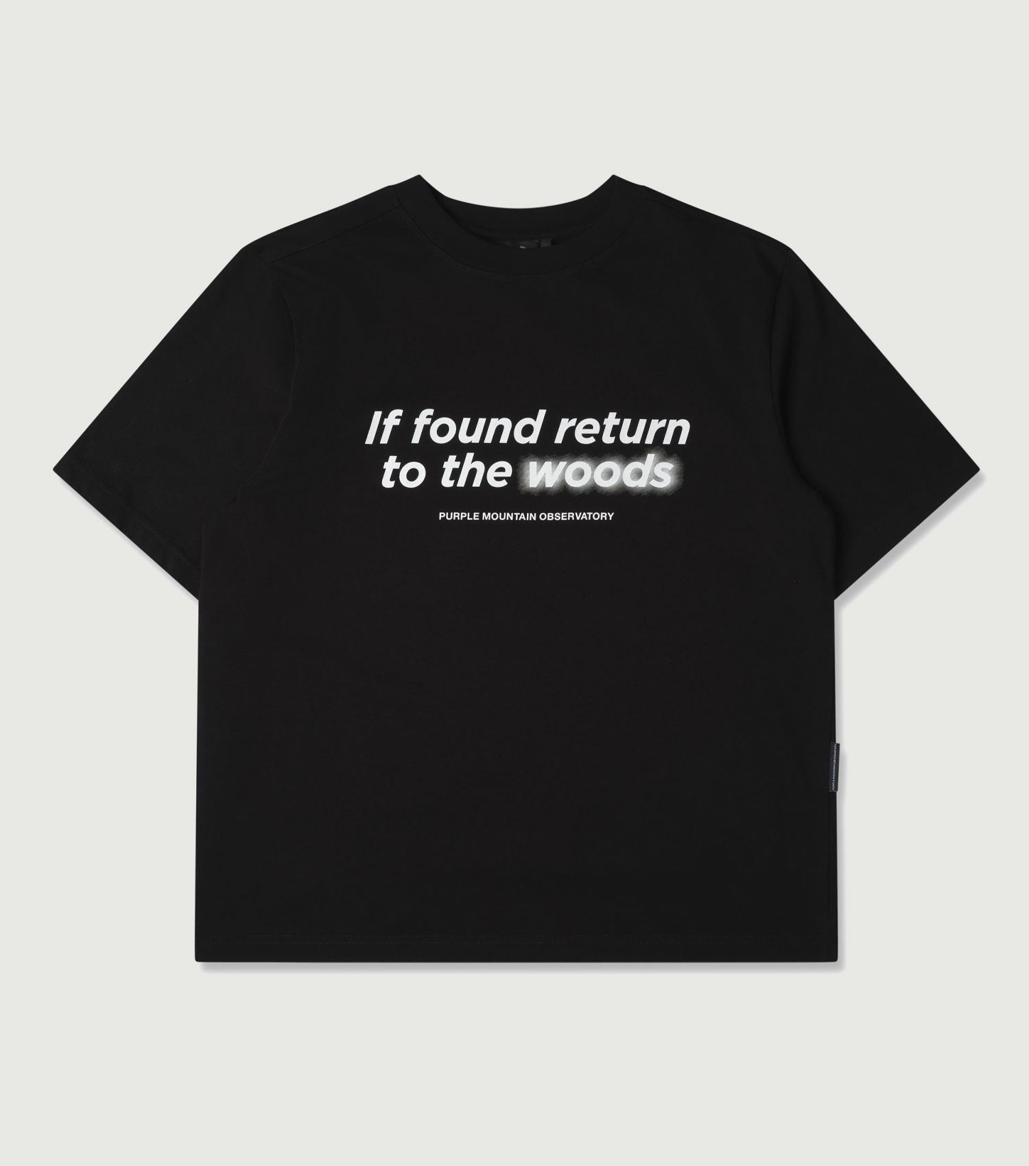 Return to the woods Tee Black - Purple Mountain