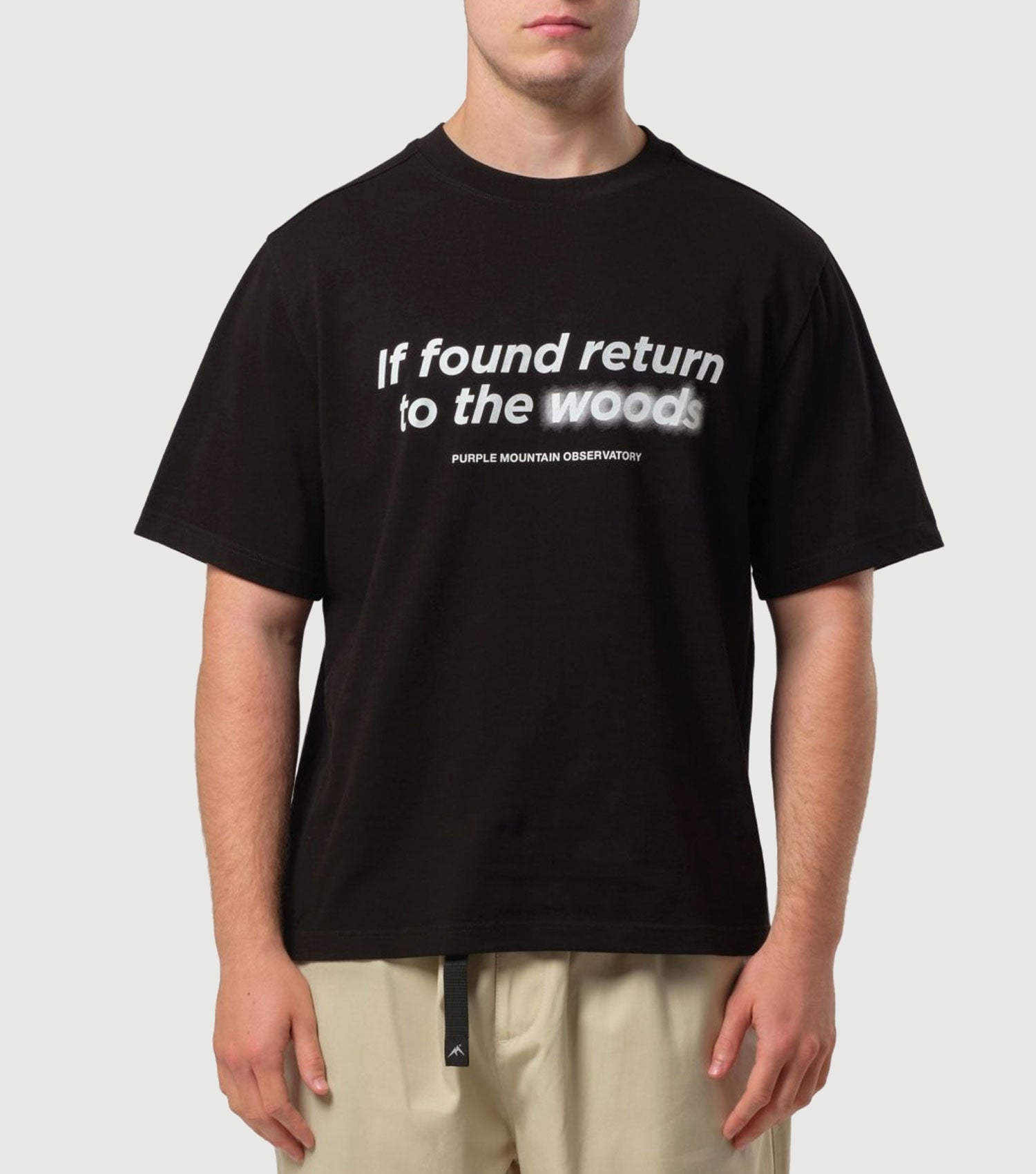 Return to the woods Tee Black - Purple Mountain