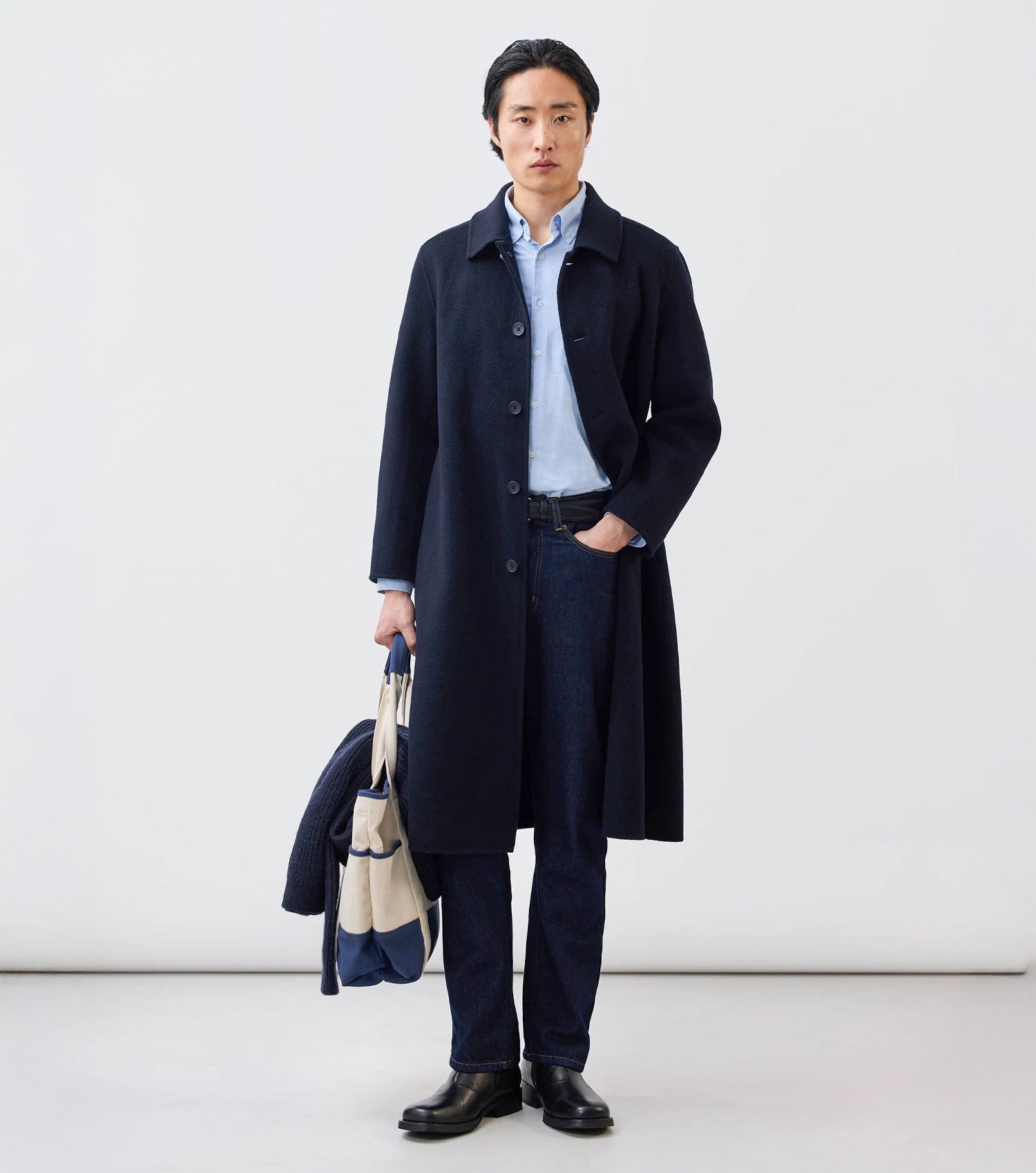 [Ⓜ︎asako様]OVERCOAT Melton Notch Coat NAVY Ⓜ︎asako様]OVERCOAT Melton Notch Coat NAVY Ⓜ︎asako様]OVERCOAT