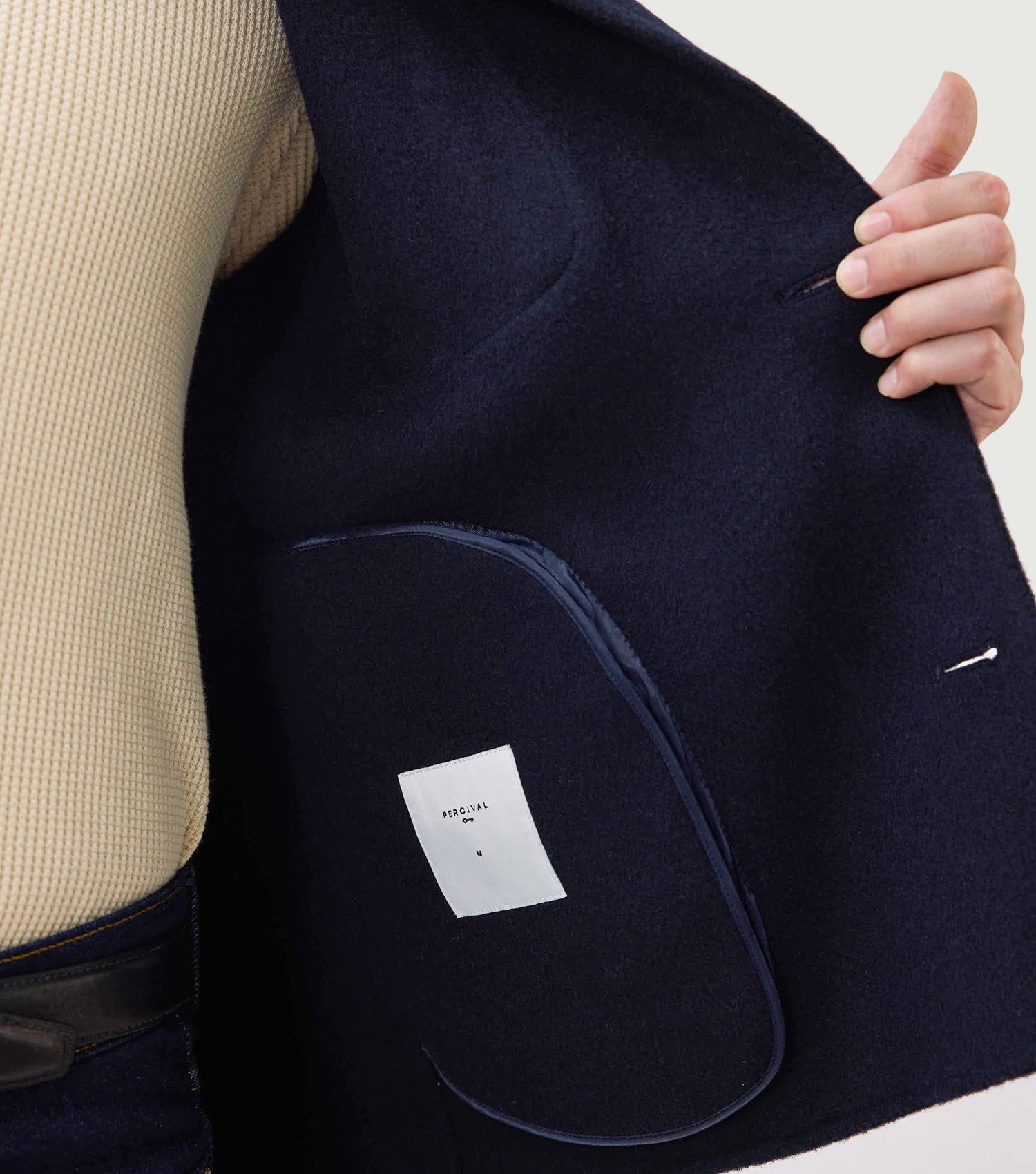 Heavy Wool Overshirt Navy - Percival
