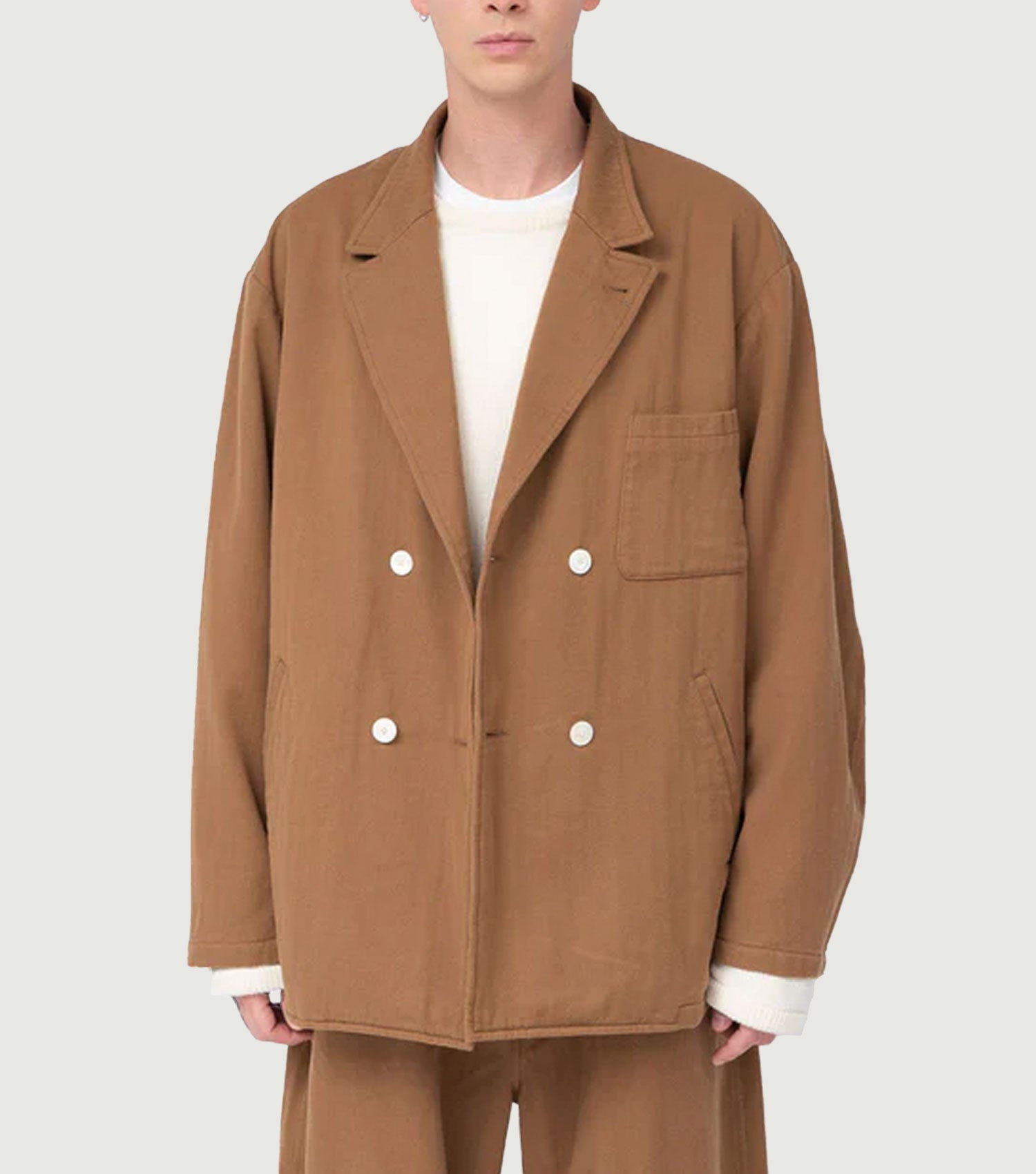 Cotton Wool Newport Jacket Ocean Sand OS - Nanamica