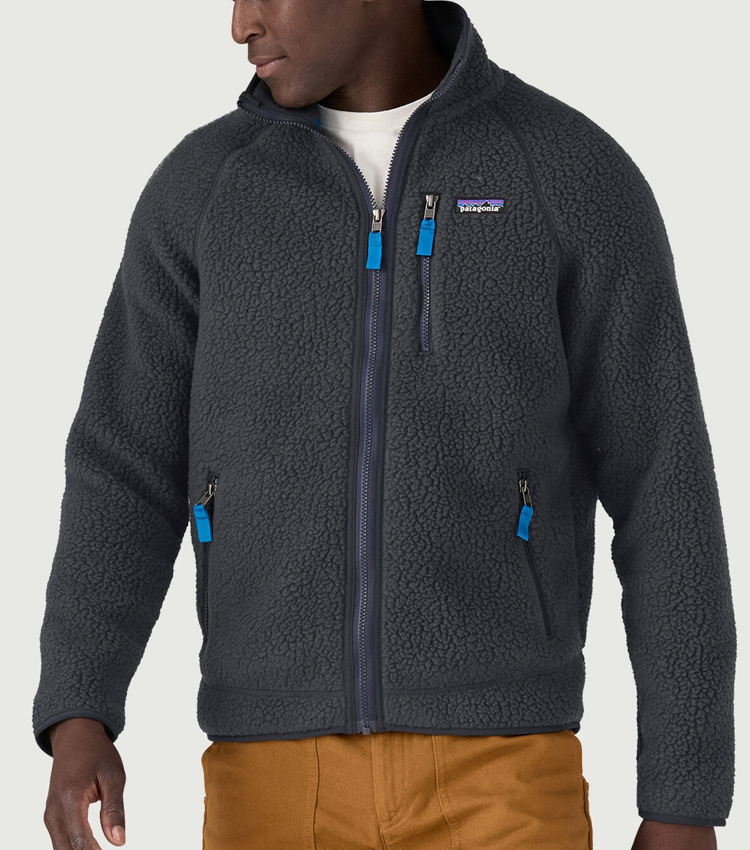 Men's Retro Pile Fleece Jacket Pitch Blue w/Endless Blue - Patagonia