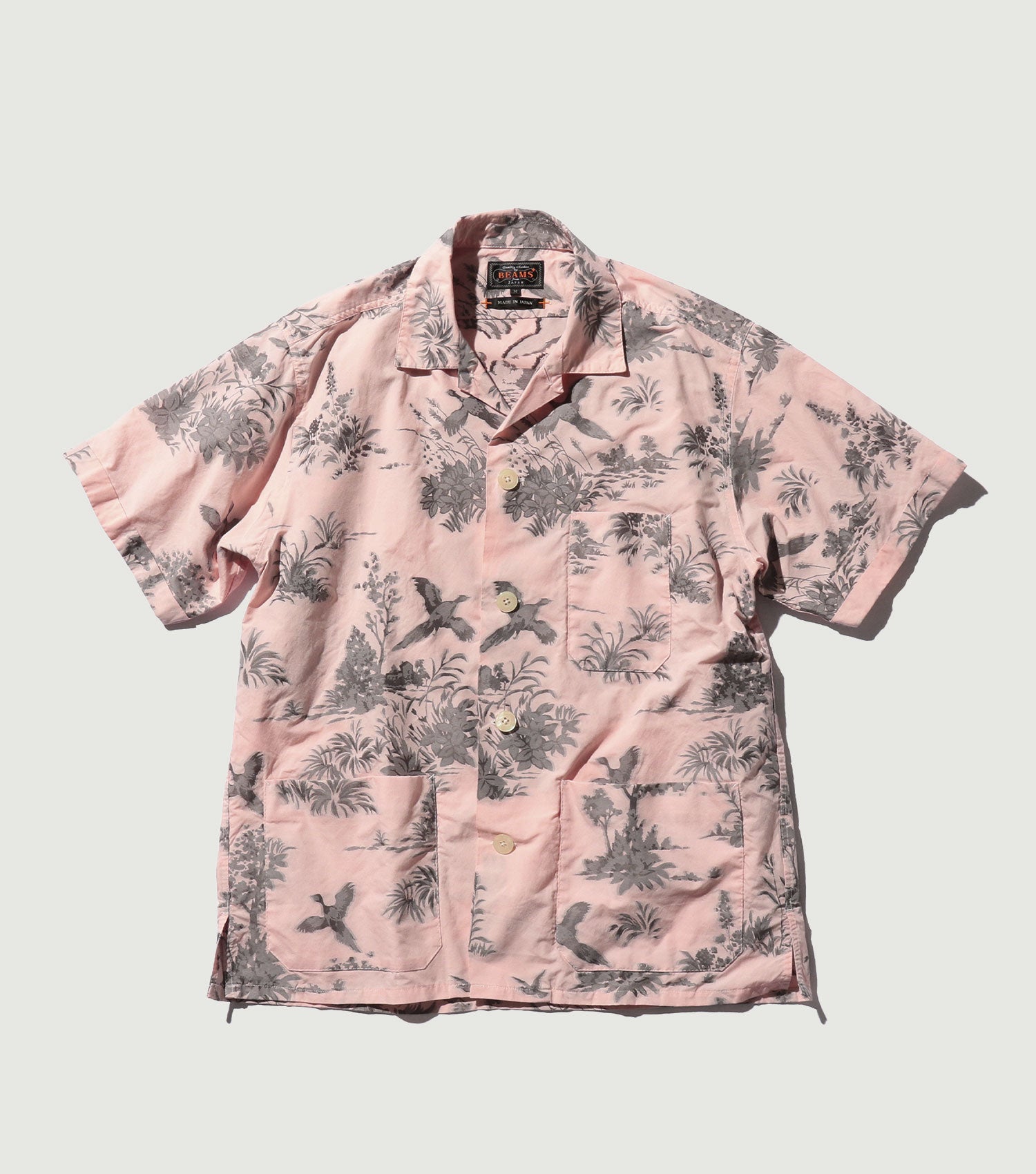 Beach Shirt Cut Jacquard Pink - Beams Plus