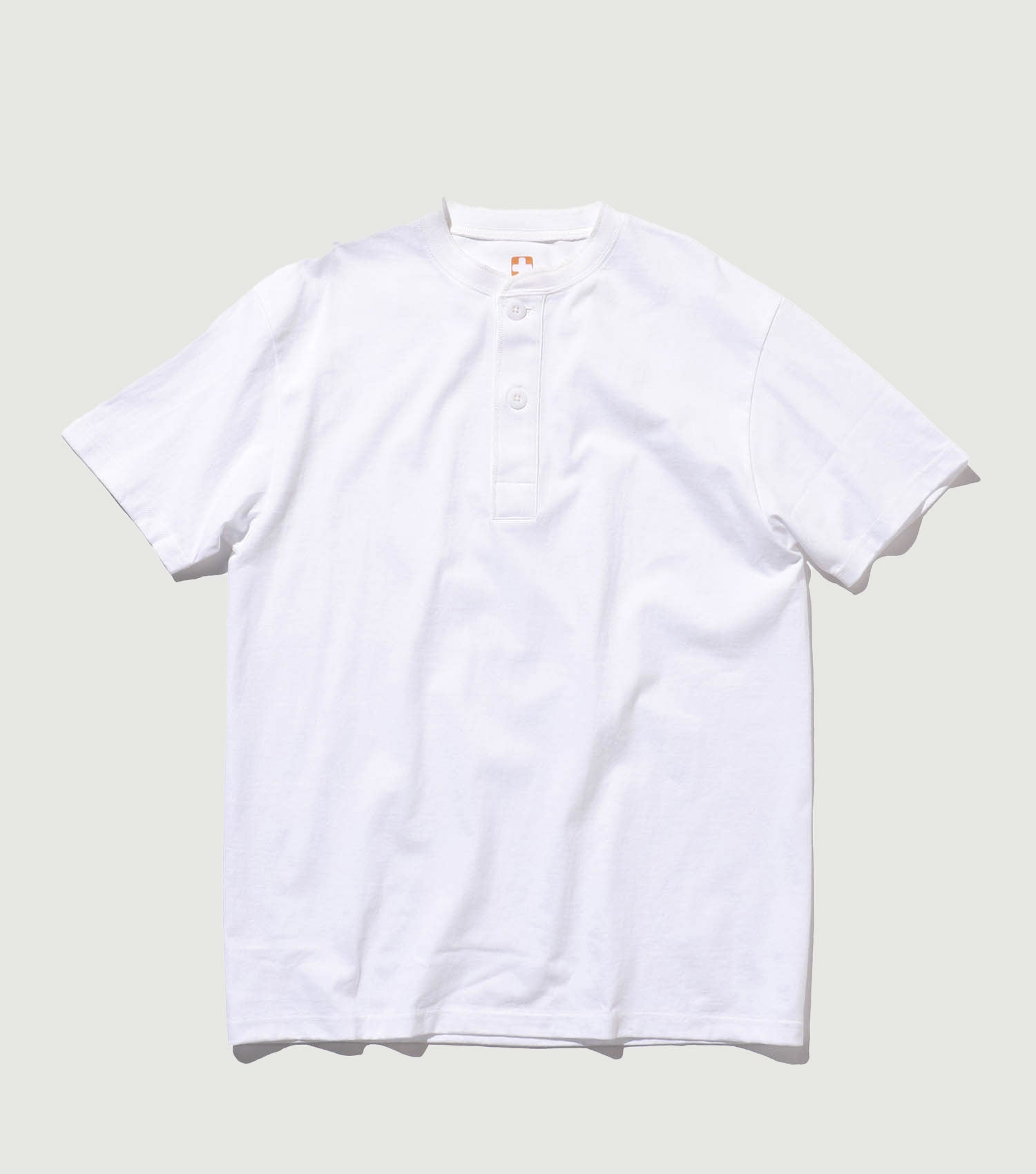 2 Pack Henley Tee White - Beams Plus