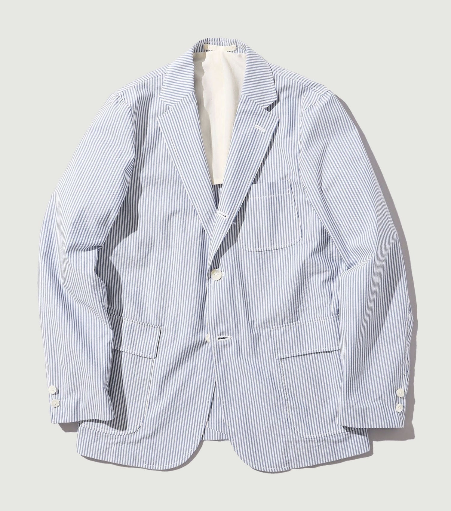 3B Jacket Seersucker Blue - Beams Plus