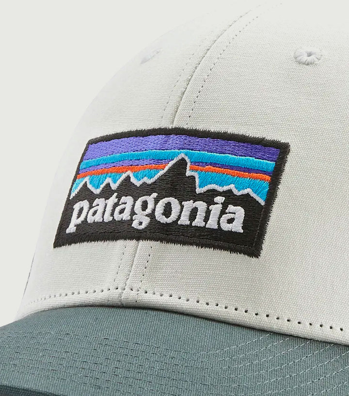 P-6 Logo LoPro Trucker Hat White w/Nouveau Green - Patagonia