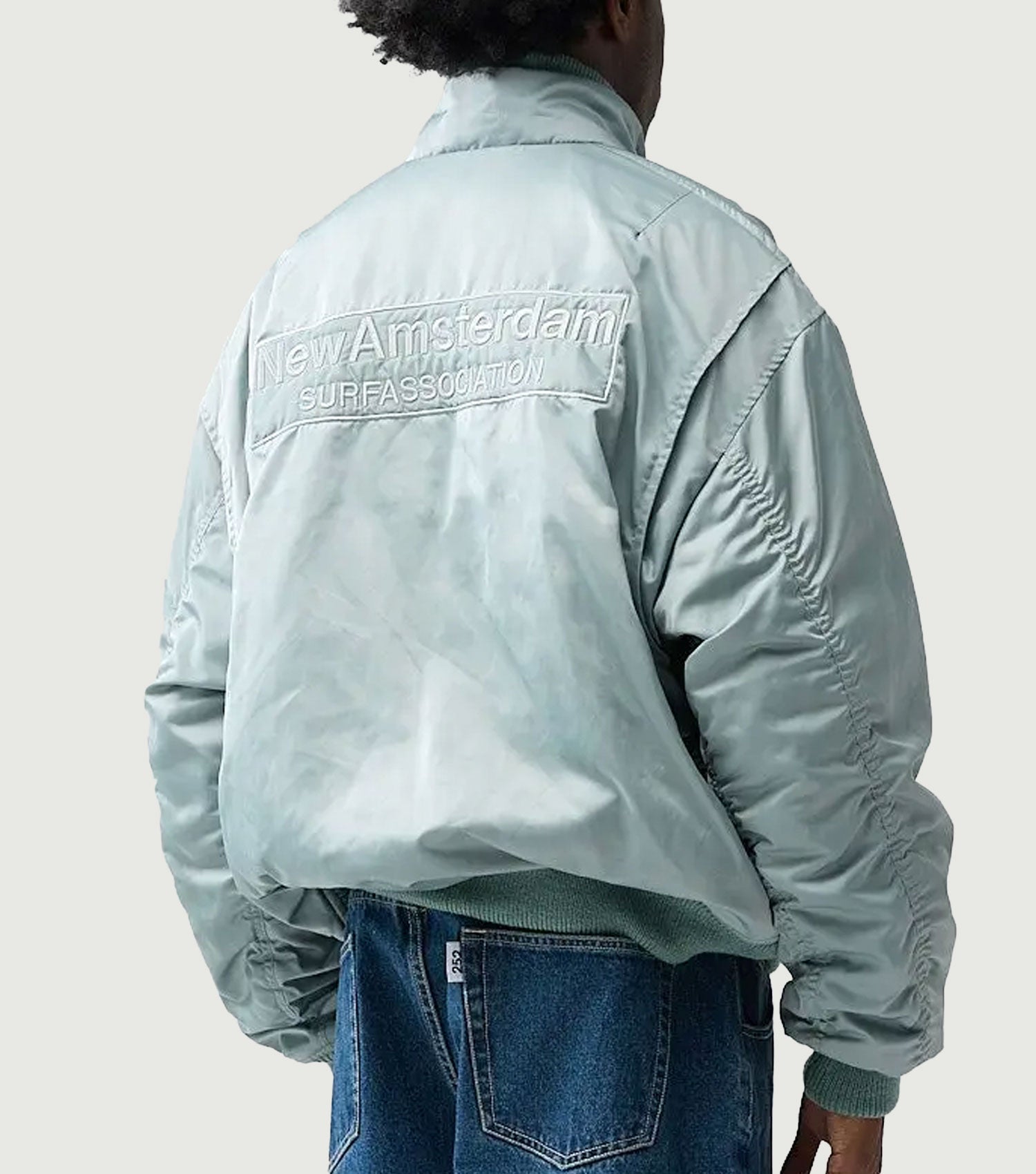 Bomber Jacket Shiny Aqua - New Amsterdam Surf Association