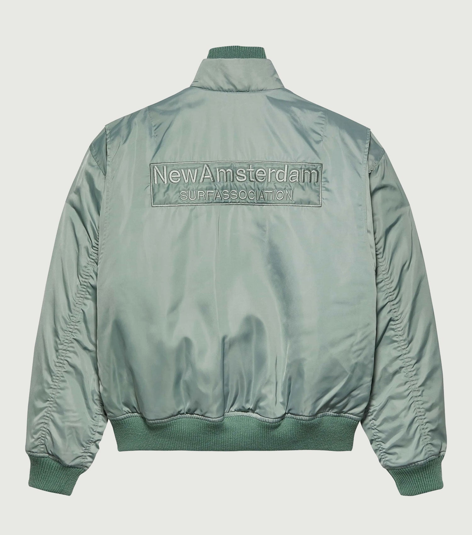 Bomber Jacket Shiny Aqua - New Amsterdam Surf Association