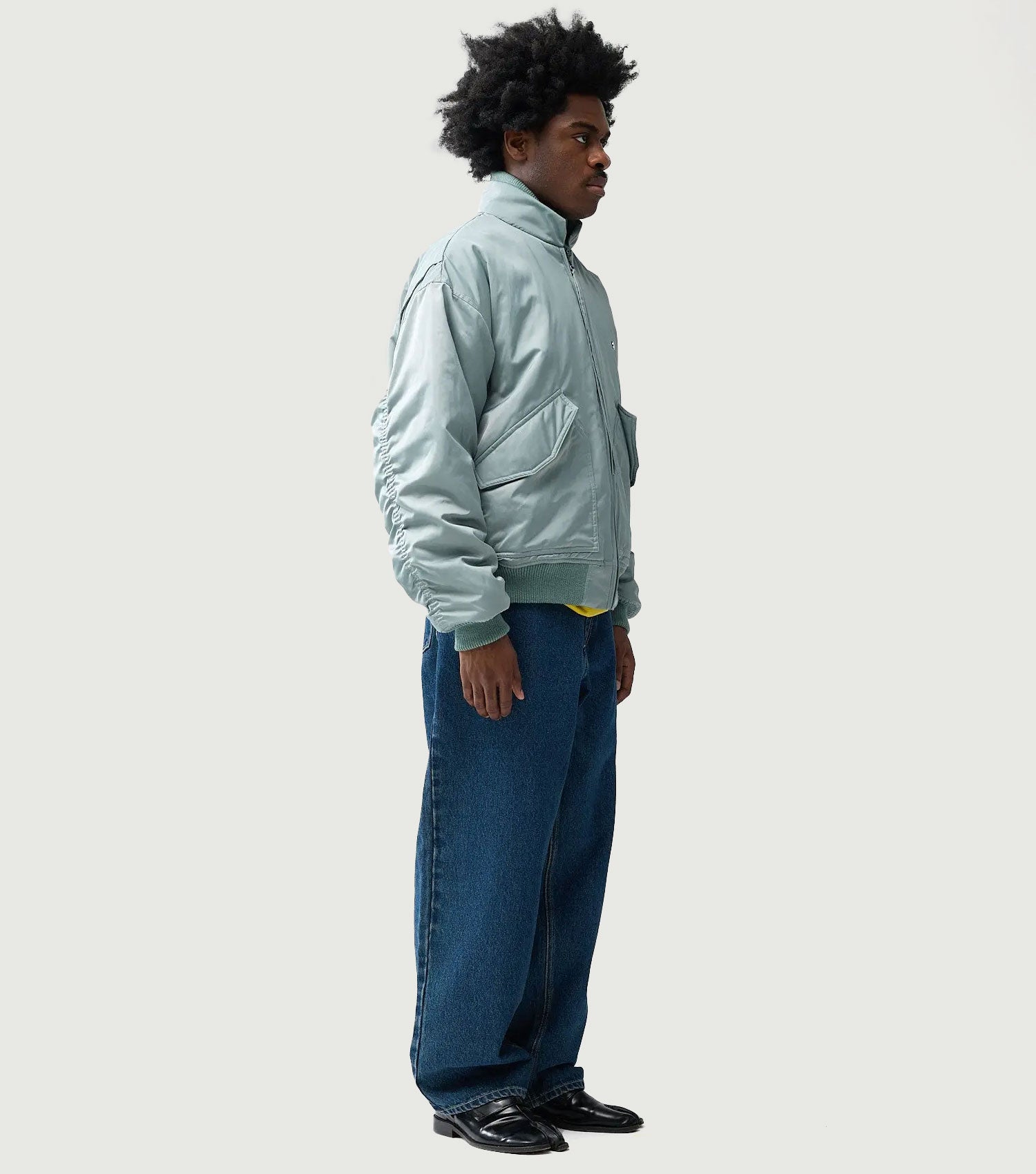 Bomber Jacket Shiny Aqua - New Amsterdam Surf Association