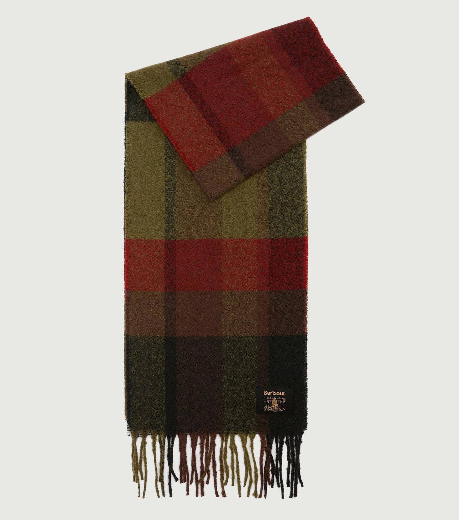 Westerdale Scarf Olive/Fired Brick - Barbour