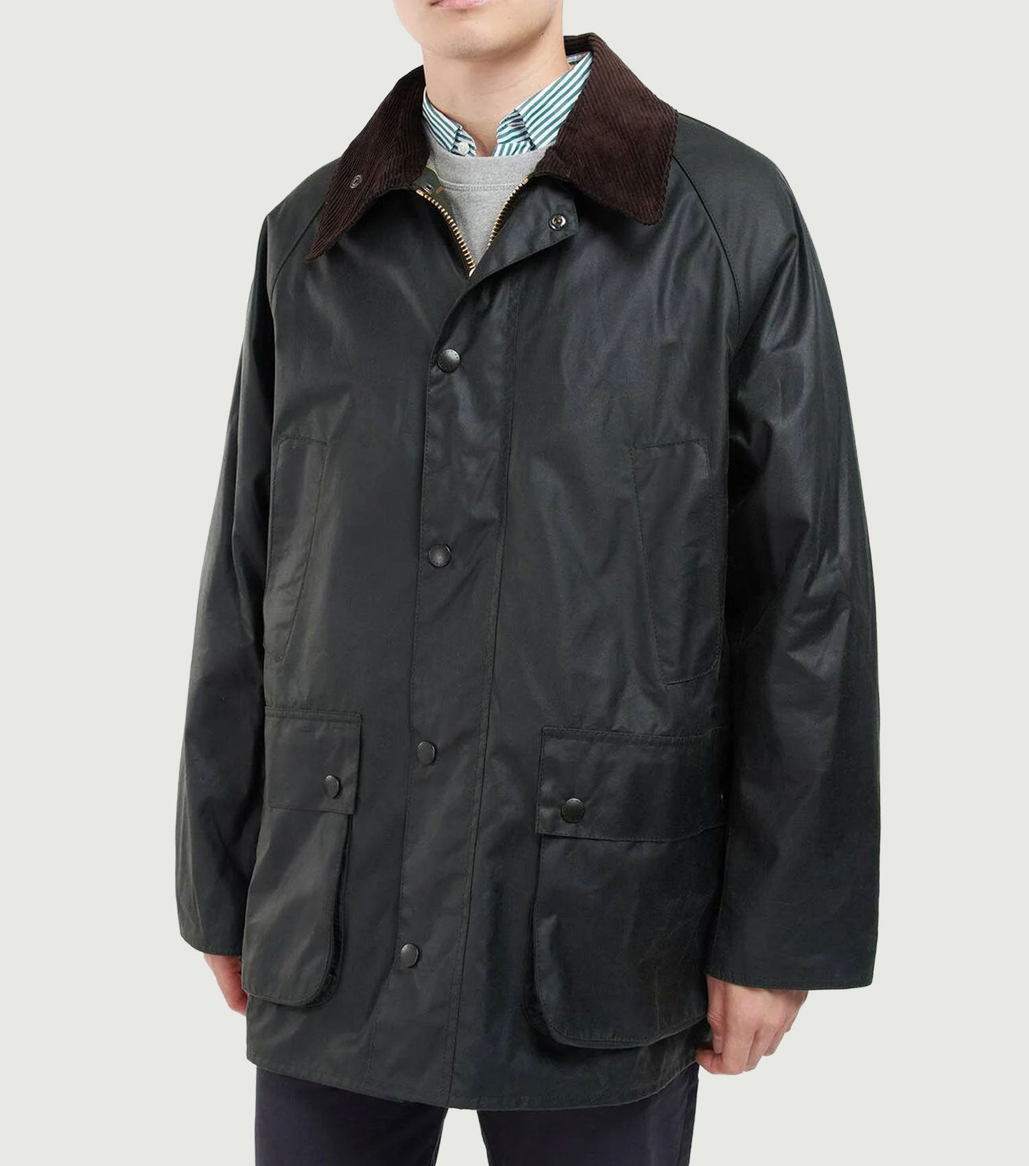 Oversized Bedale Waxed Jacket Sage - Barbour