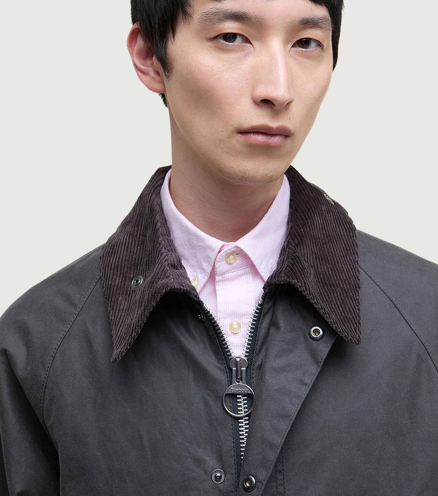 Oversized Bedale Waxed Jacket Classic Grey - Barbour