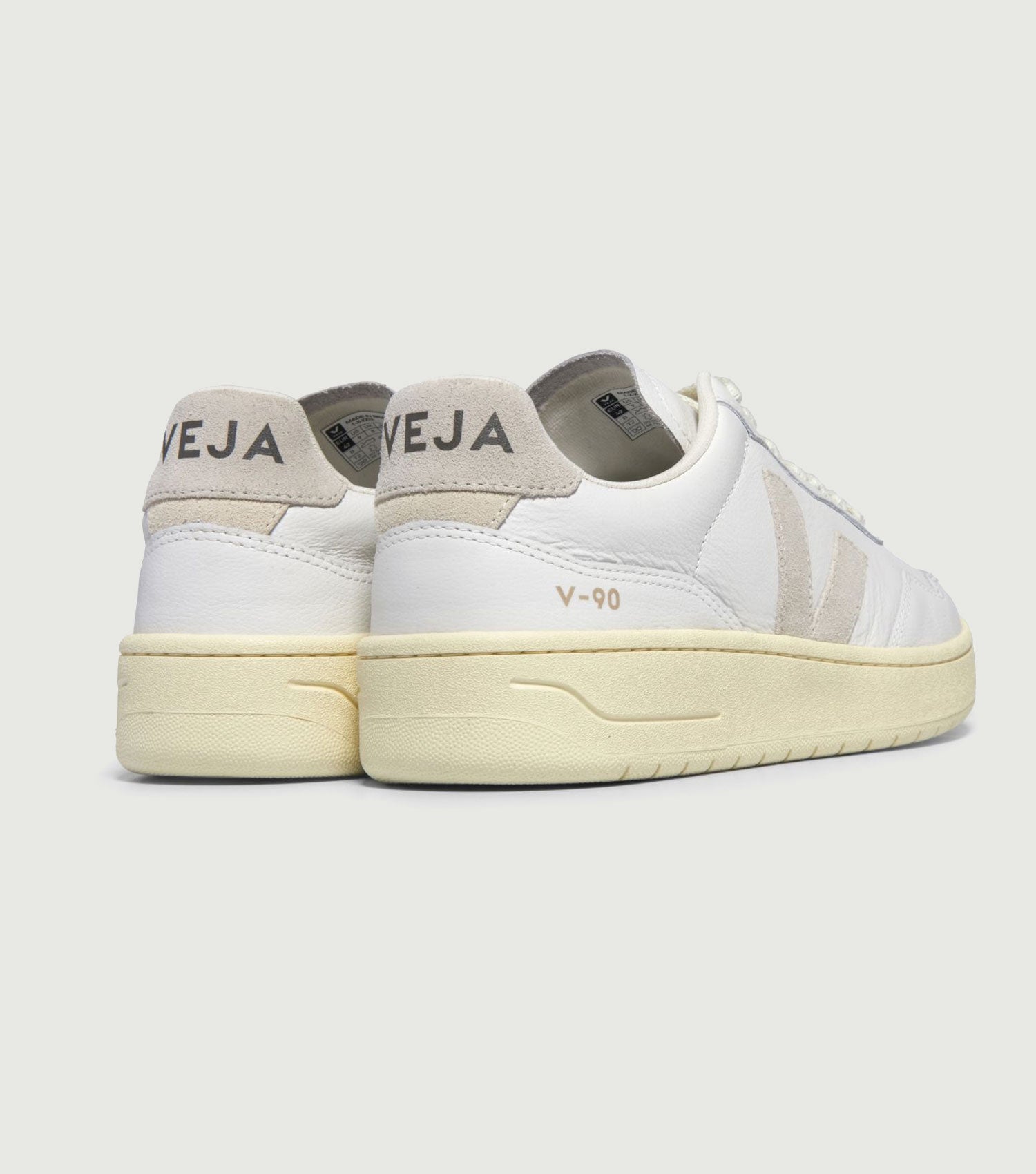 V-90 O.T. Leather Extra White Grey - Veja