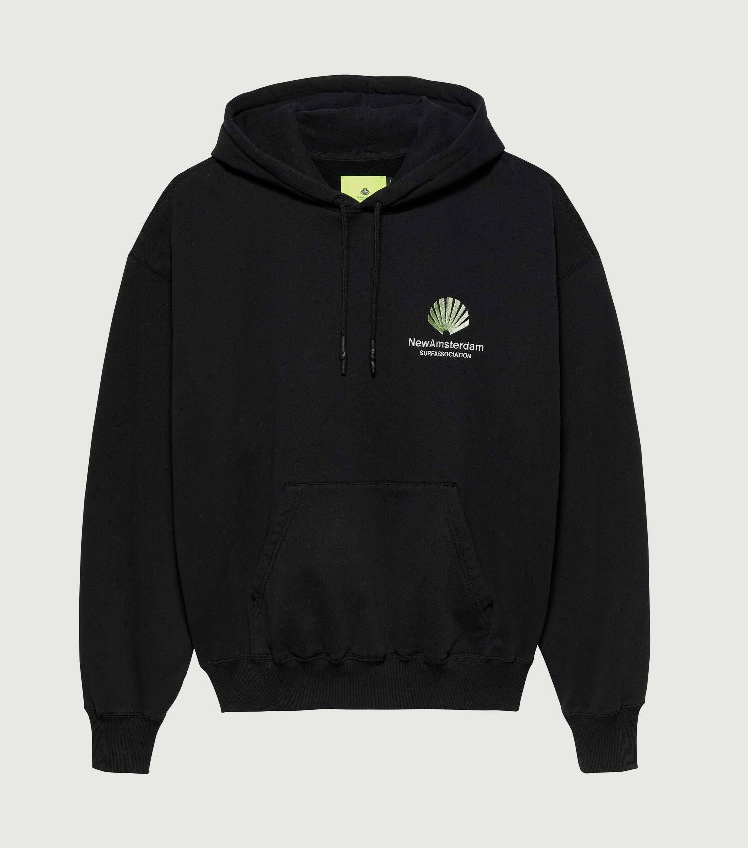 Logo Hoodie Black / Almost  Aqua - New Amsterdam Surf Association