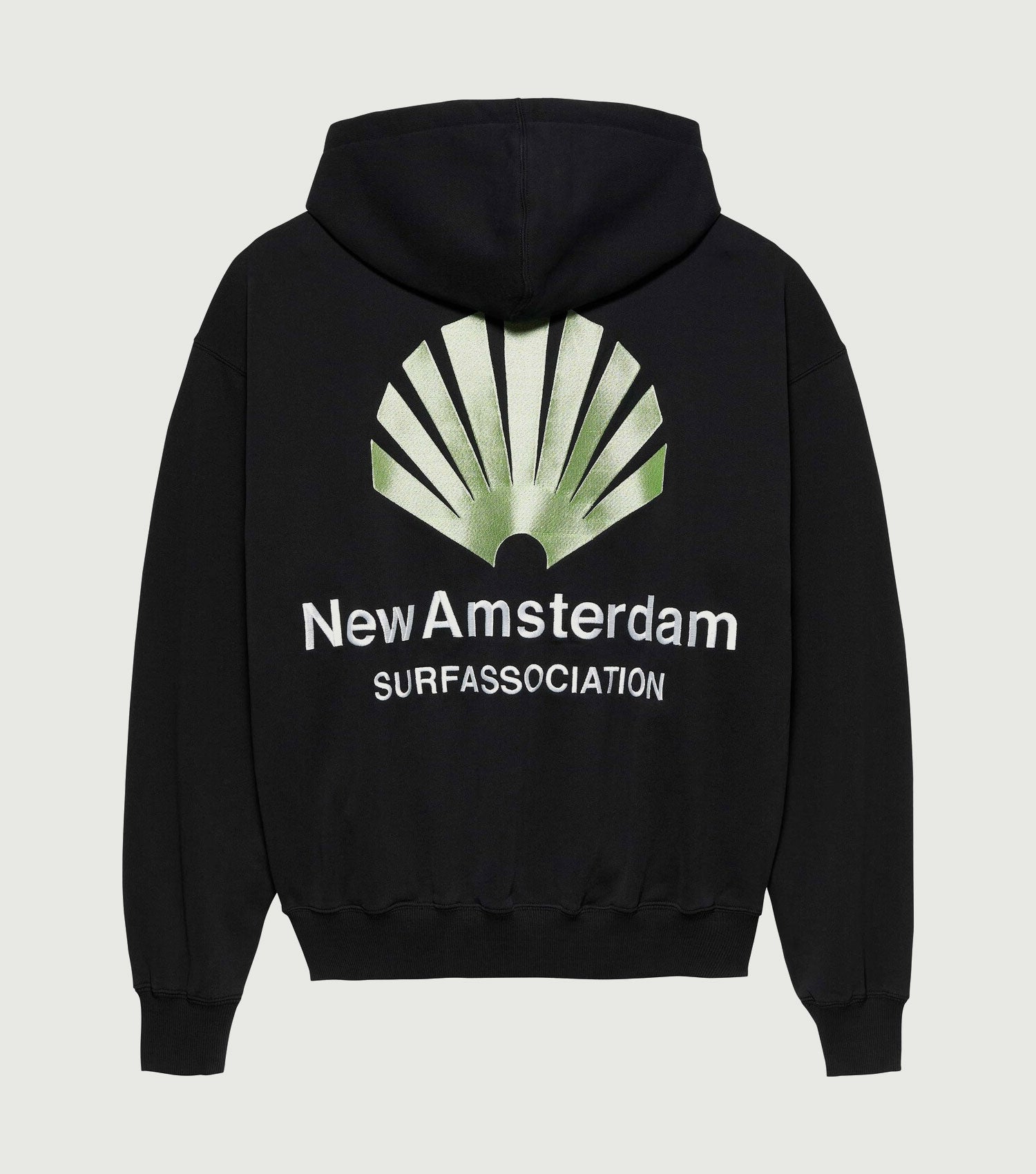 Logo Hoodie Black / Almost  Aqua - New Amsterdam Surf Association