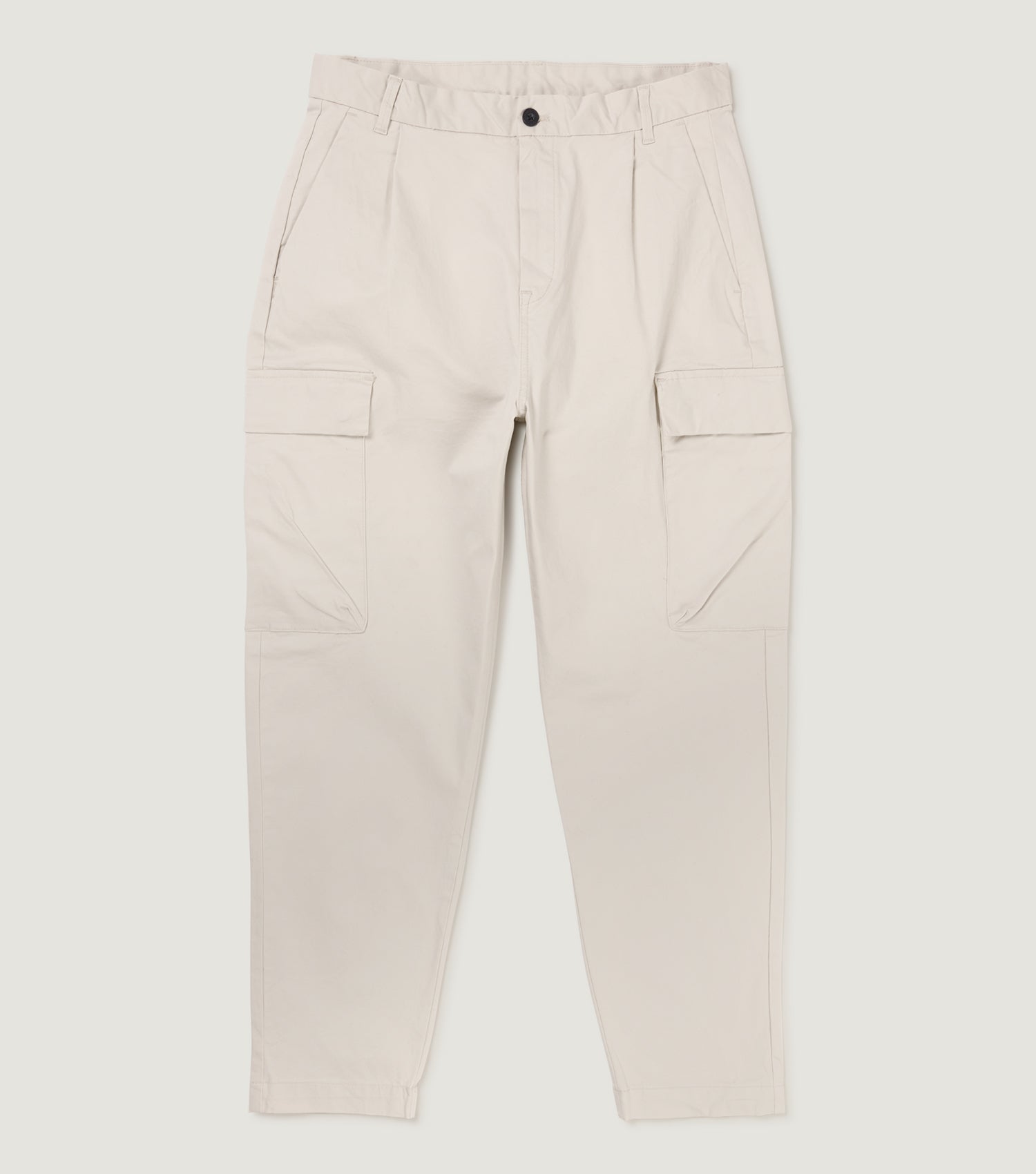 2/60 Dobby Twill Carrot Cargo Pant 1 plead Ecru - BLAW