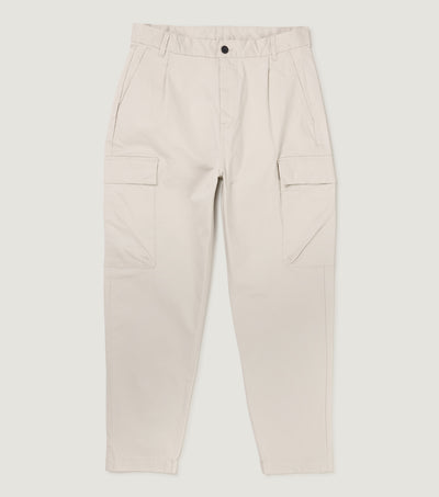 2/60 Dobby Twill Carrot Cargo Pant 1 plead Ecru - BLAW