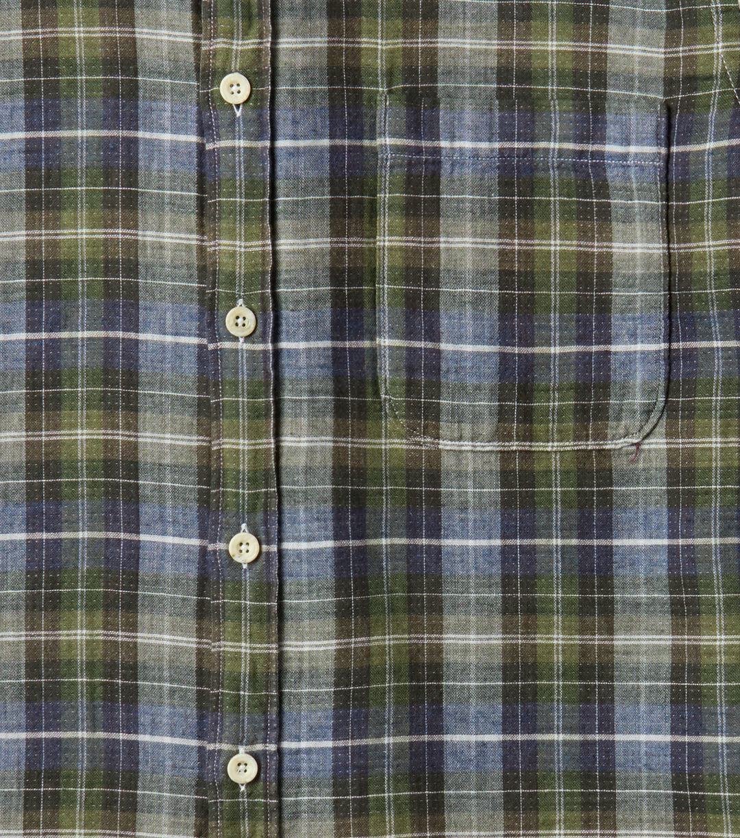Checked Double Faced Shirt Green - Koike