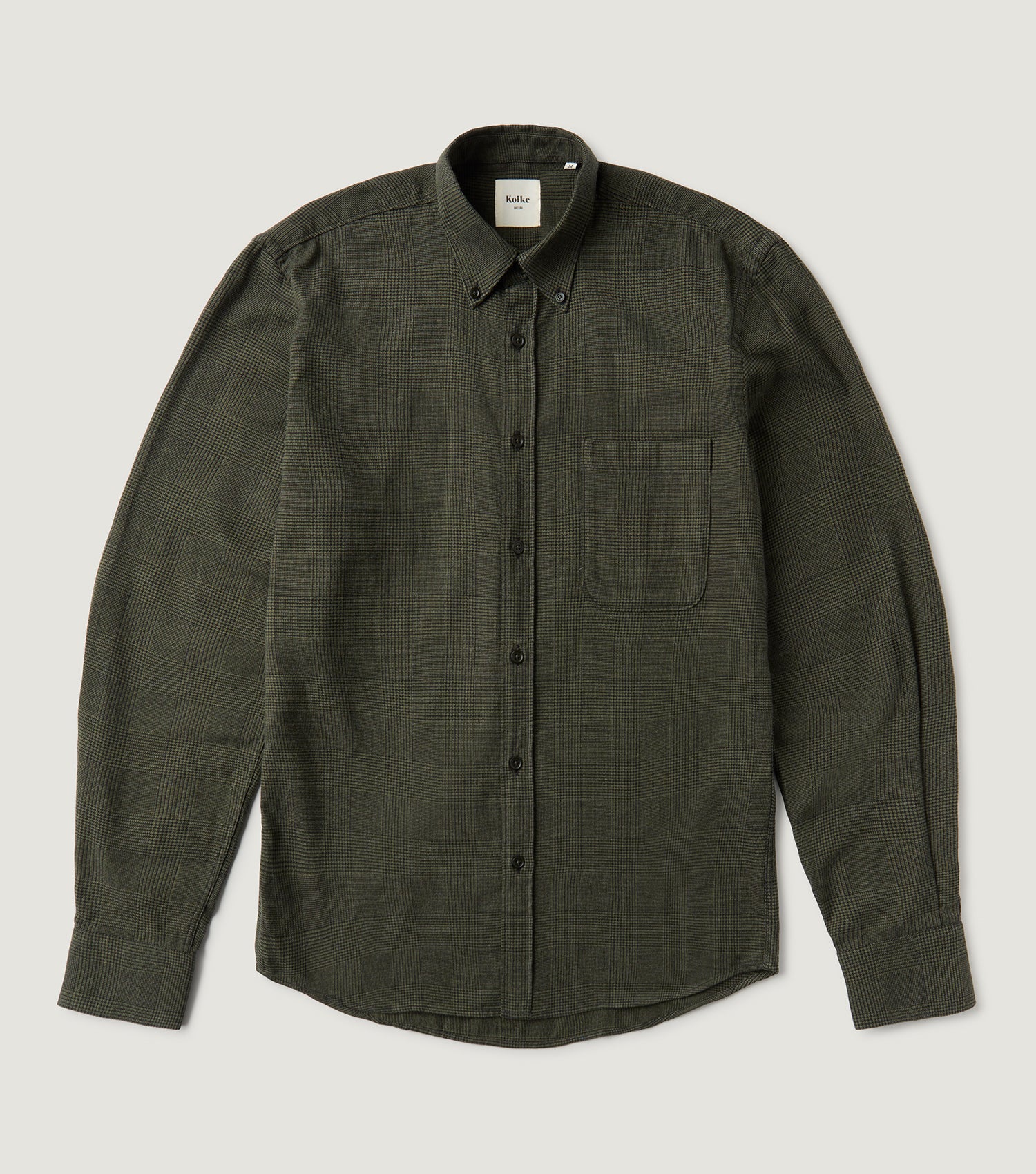 Checked Flannel Shirt Army - Koike