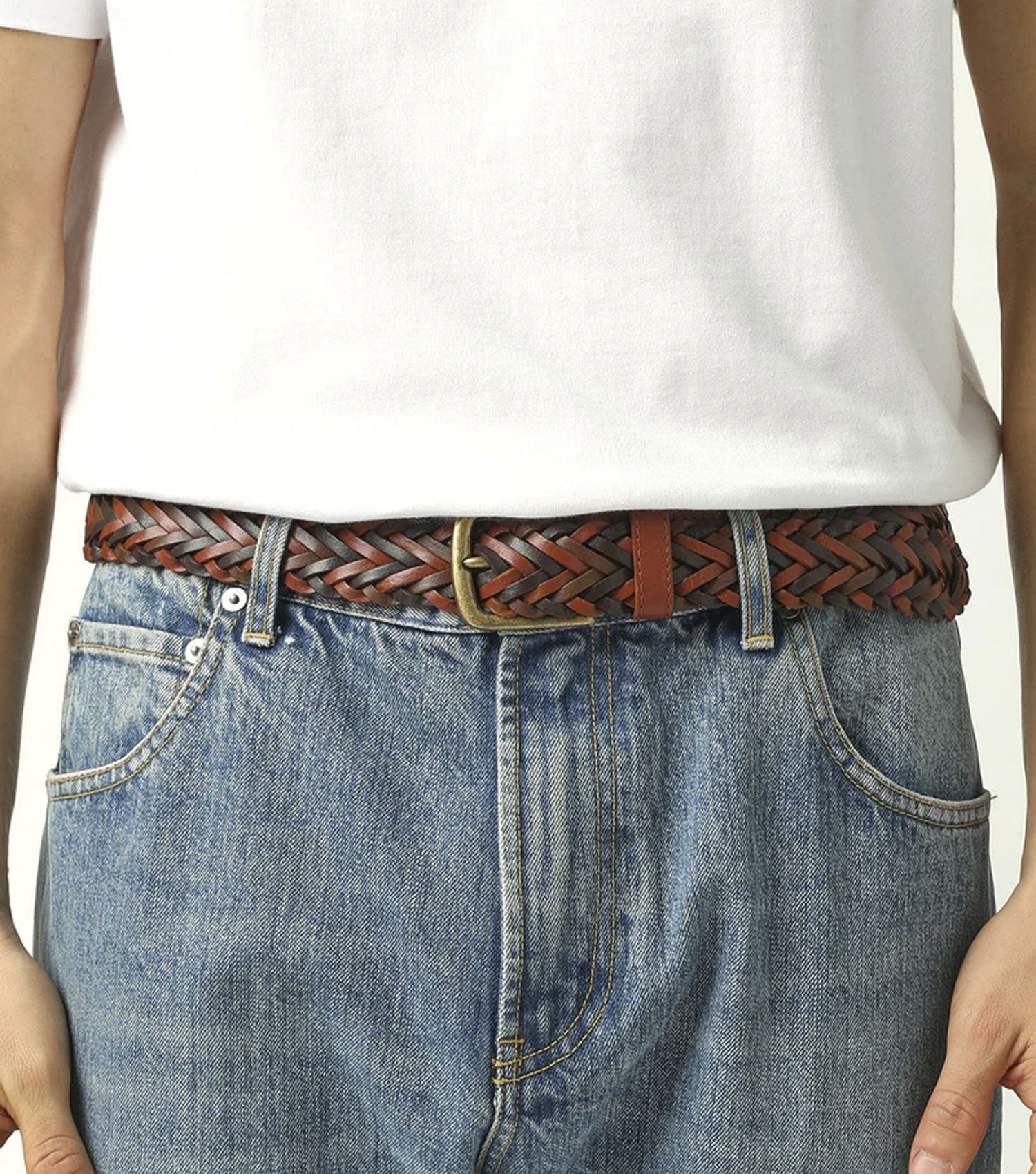 Braider Leather Belt Brown - Corridor