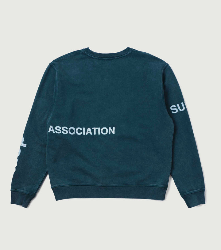 Washed name sweat green - New Amsterdam Surf Association