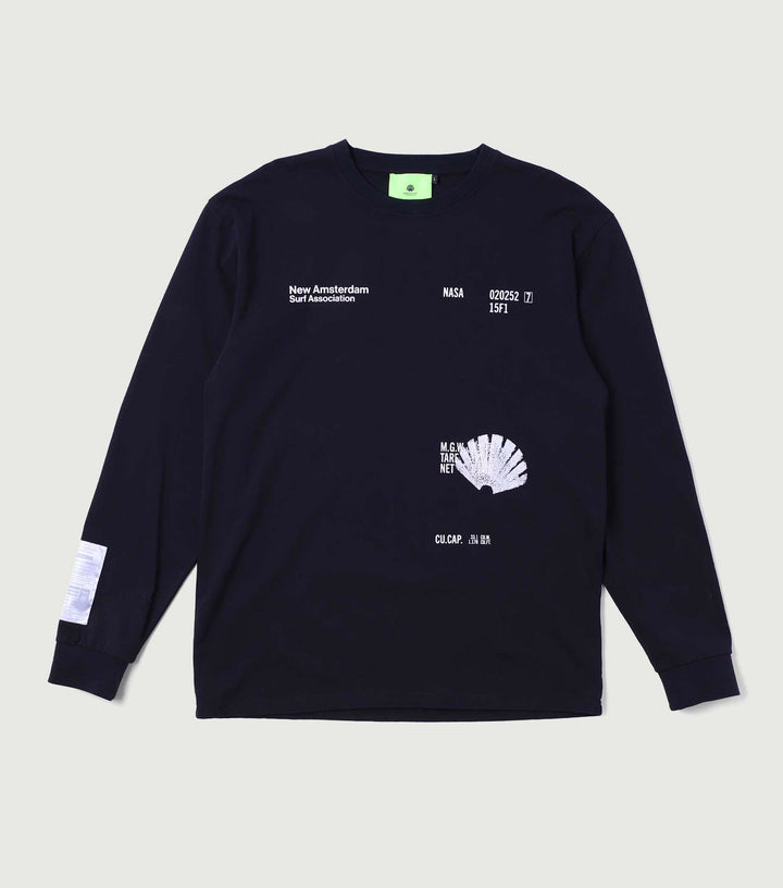 Container Longsleeve Black - New Amsterdam Surf Association