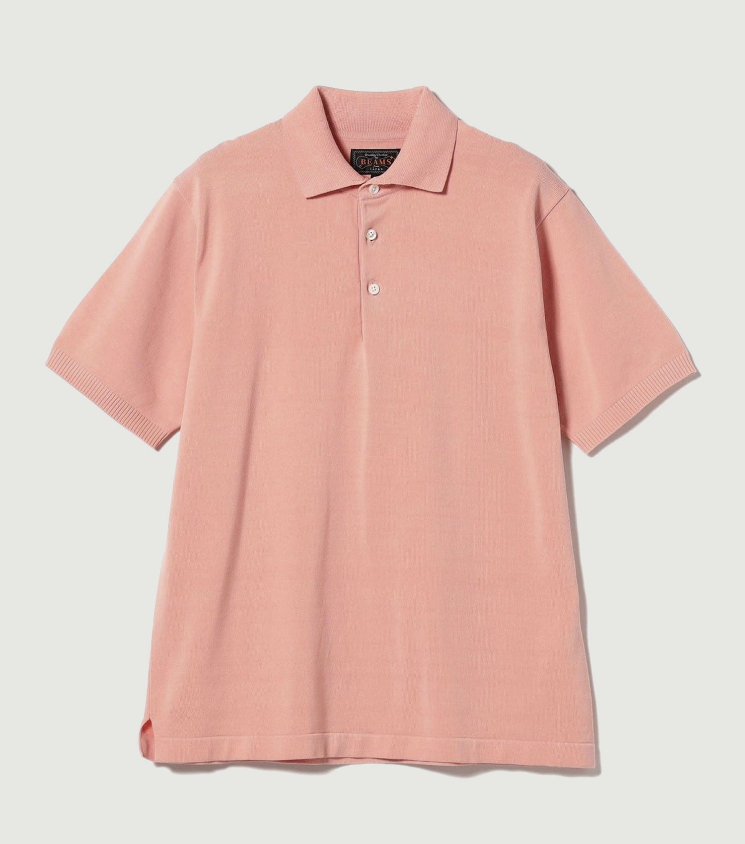Knit Polo 12G Pink - Beams Plus