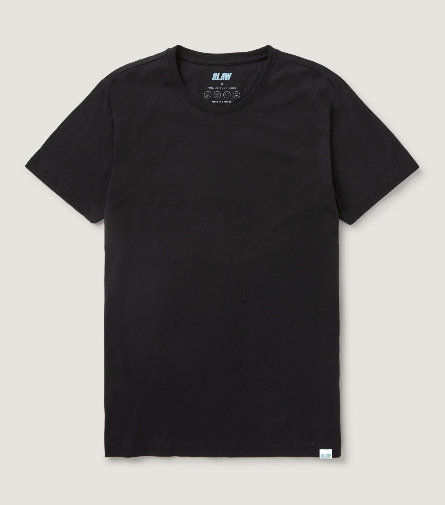 Basic Round Neck Pima Cotton T-shirt Black