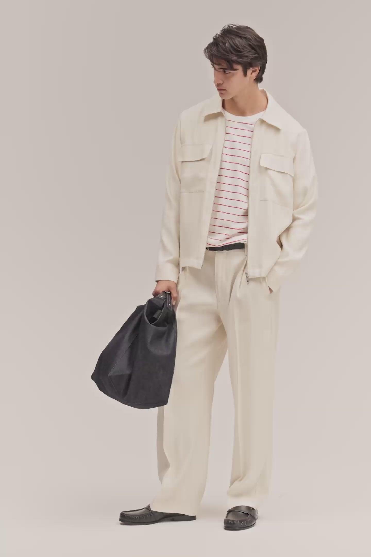 Kay Relaxed fit linen blend Trouser Ivory - NN.07